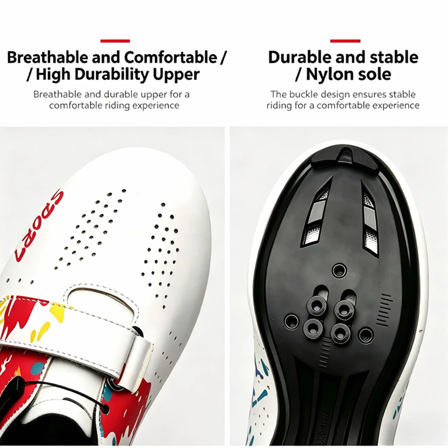 Zapatos de Ciclismo Unisex Adulto Compatibles con Pedal SPD-SL y SPD/Look KEO Cleats 36-47