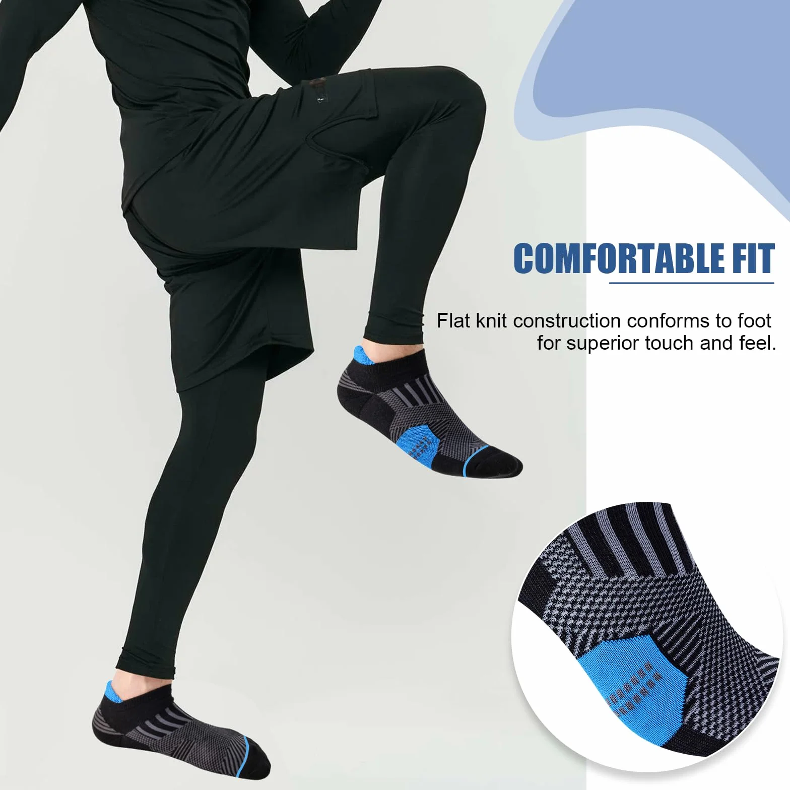 Calcetines Tobilleros Deportivos Algodón 6 Pares 43-46 37-42