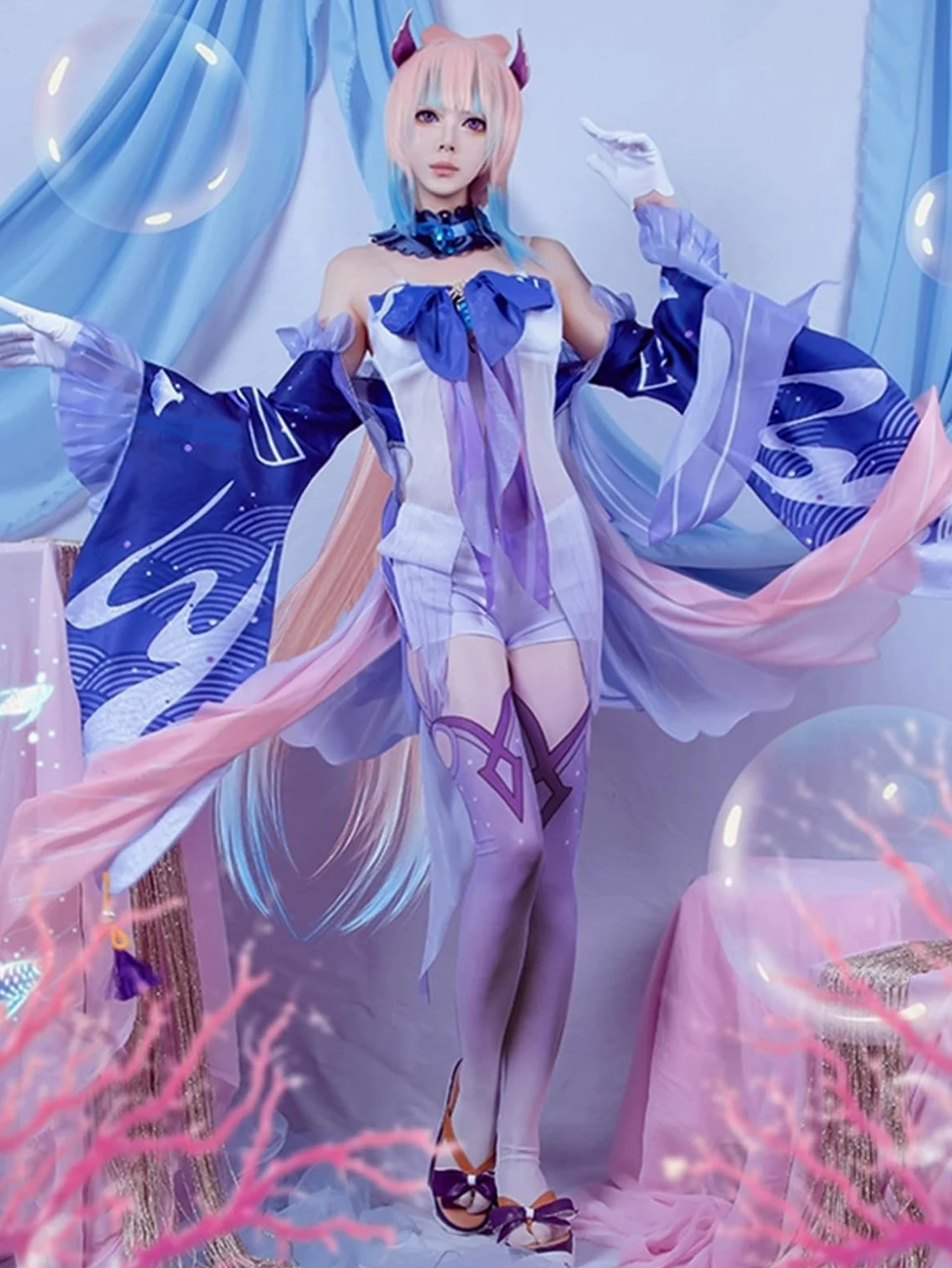 OSIAS Genshin Impact Traje de Cosplay de Sangonomiya Kokomi Disfraz Sangonomiya Kokomi (S)