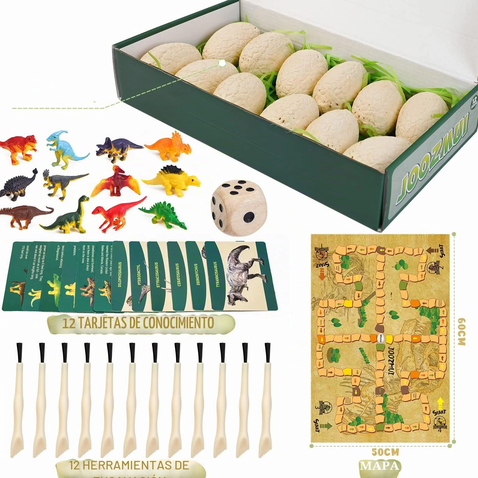 Joozmui Dinosaurios Juguetes Niños 4-10 años Regalo Montessori Kit de Exploración