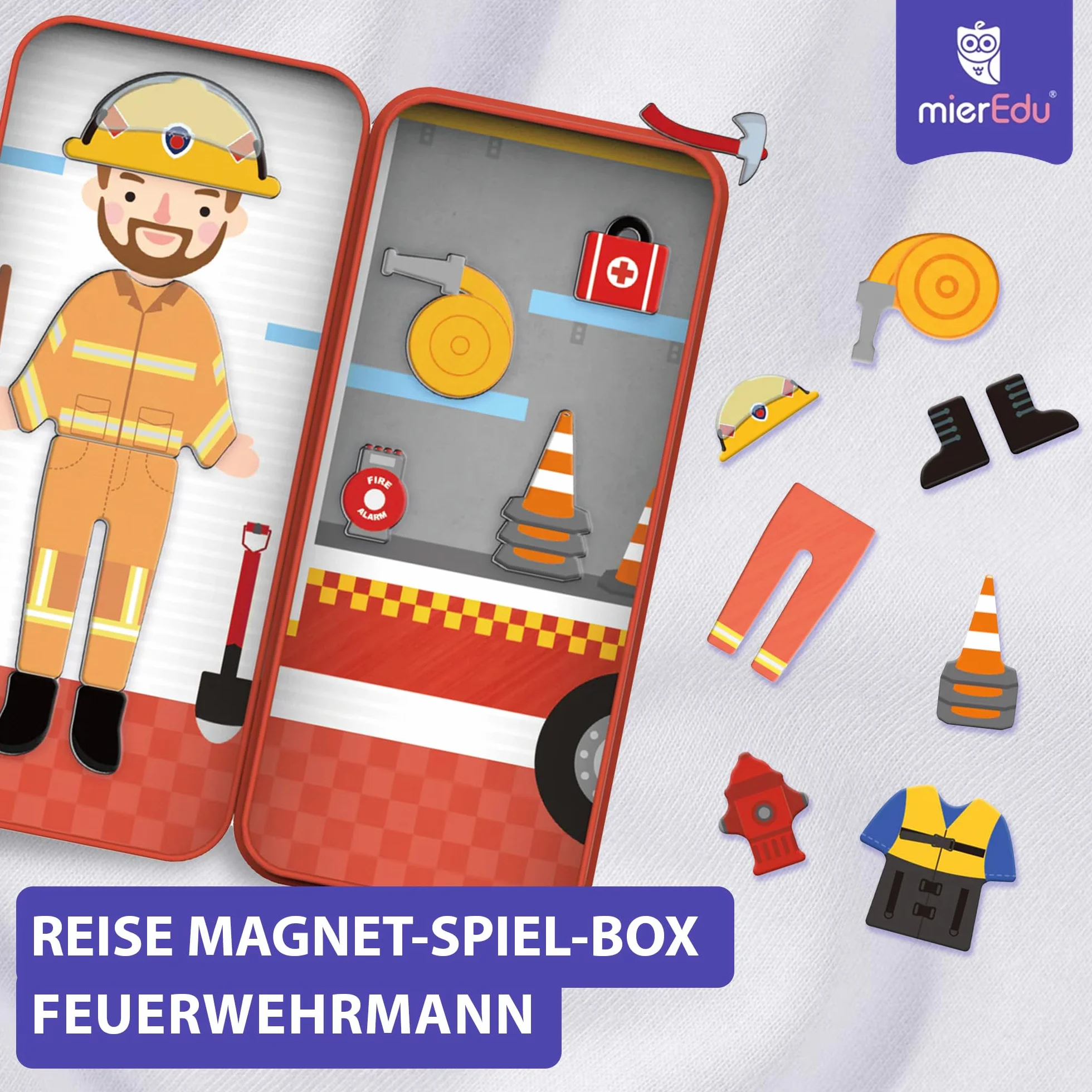 mierEdu – Juego magnético Box Dress Up – Bombero para vestir I Promueve habilidades motoras + fantasía. Juguetes a partir de 3 años