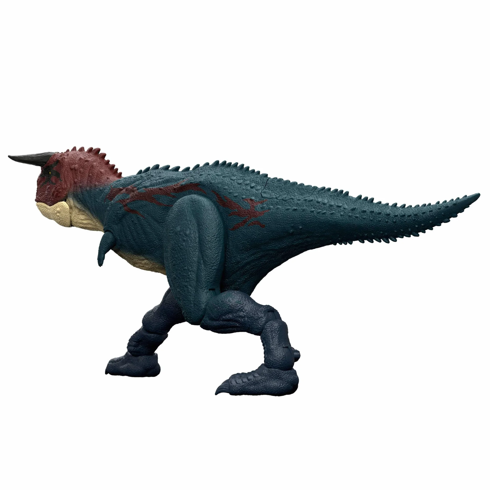 Mattel Jurassic World Corre y Devora Carnotauro, Figura de acción de Dinosaurio con Sonidos, JKG85