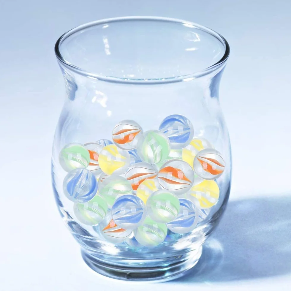 Powerking Bolas de Vidrio, Bolas de Cristal de Ojos de Gato Coloridos para niños para Juguetes/Juegos/Juegos/decoración de Pescados/Plantas 200 unids