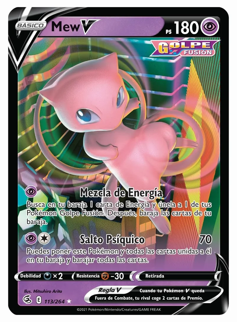 Pokémon Baraja Combate De Liga De Mew VMAX 60 Cartas Holográficas