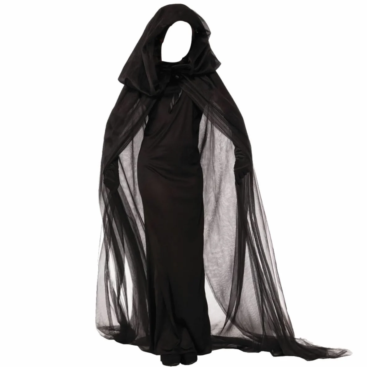 LIFKOME 3 Piezas Disfraz De Bruja Para Mujer Para Actuación Vestido De Bruja Disfraz De Fantasma Vestido Gotico Disfrazada Ropa Gótica Disfraces De Halloween Para Mujeres Black