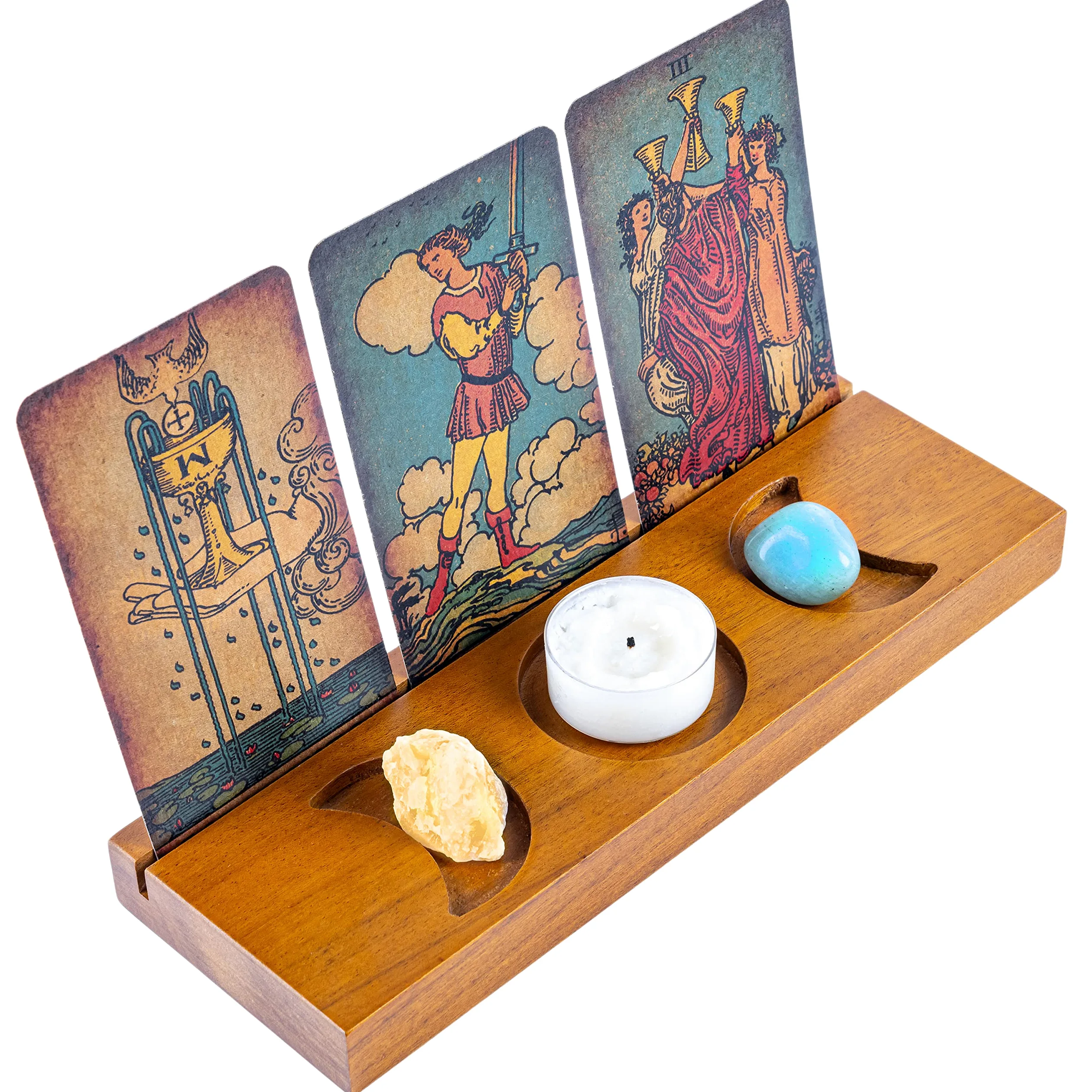 Tarot Tarot Soporte para tarjetas – Muestra tus tarjetas de afirmación diaria – Tarot Tarot – Accesorios para tarot – Tarot Board Altar Stand – Pagan & Wiccan Altar Suministros