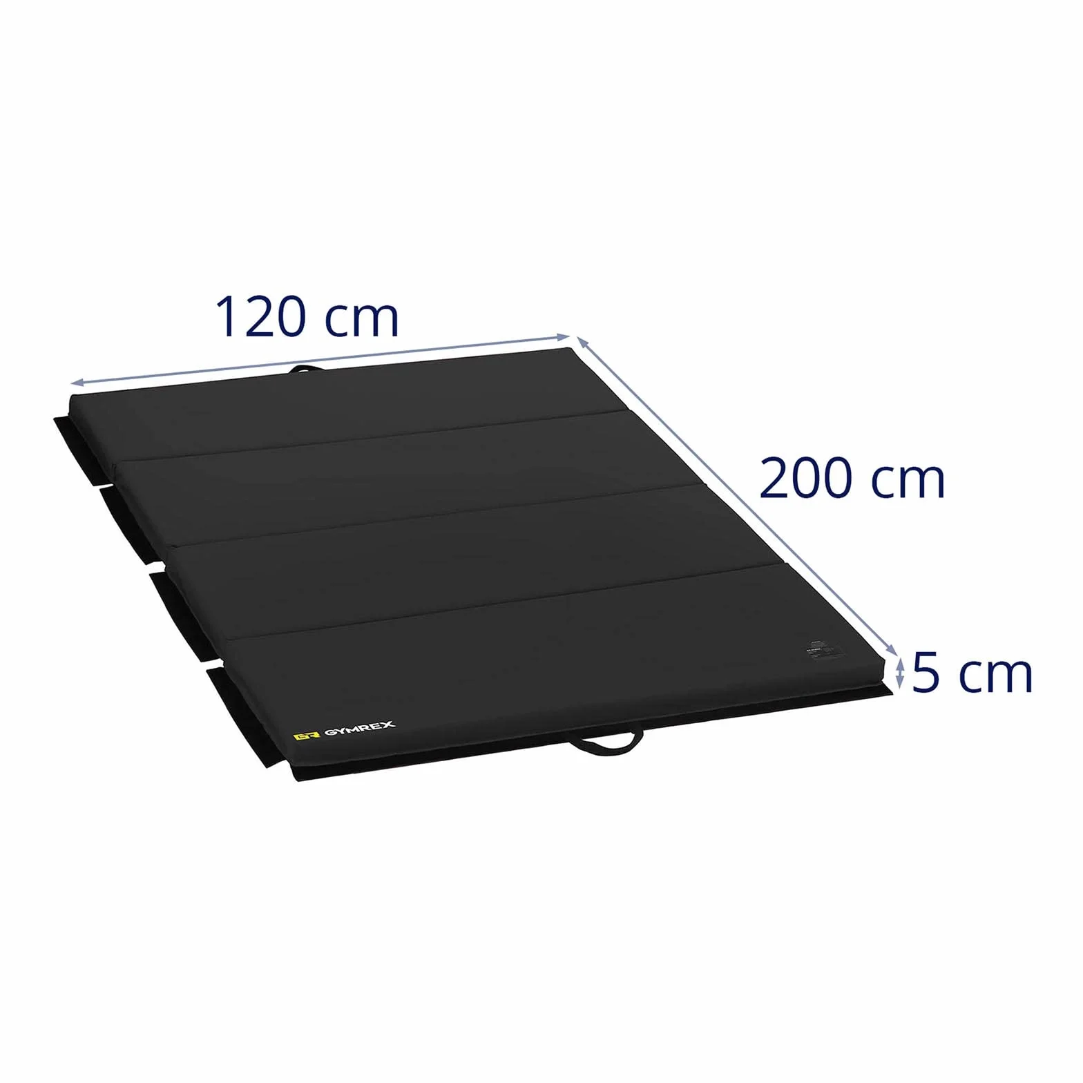 Gymrex Colchoneta para Ejercicios Plegable GR-FM_19 200x120x5 cm 170 kg Negro