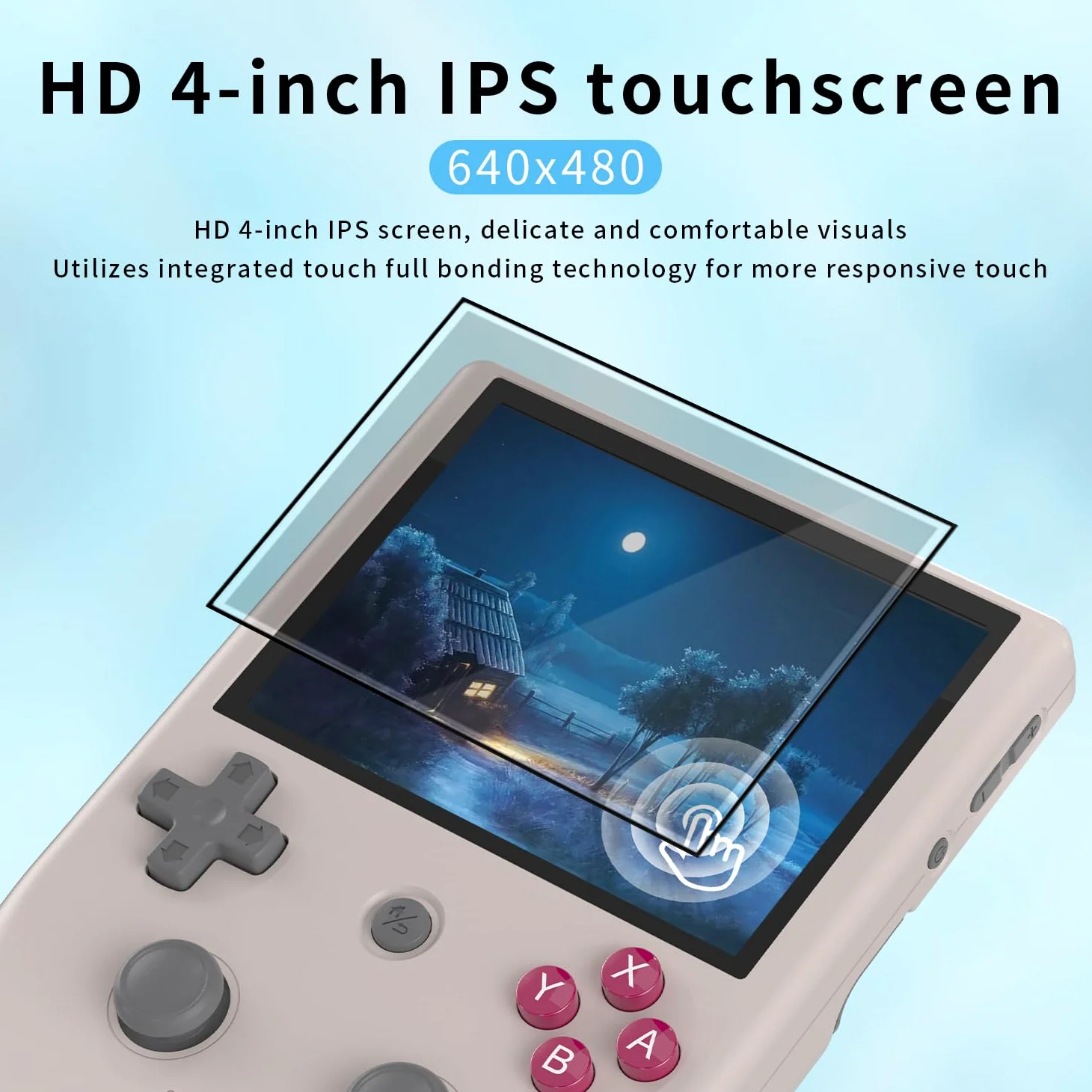 RG405V - Consola de videojuegos portátil con pantalla táctil IPS de 4 pulgadas, Android 12 T618, batería de 5500 mAh, reproductor retro portátil, 5G, WiFi, Bluetooth, disipación automática