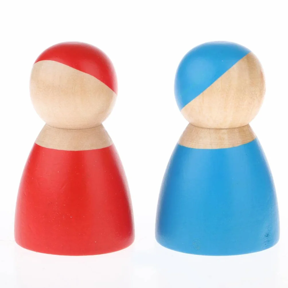 Madera, Muñecos de de Madera Coloreados