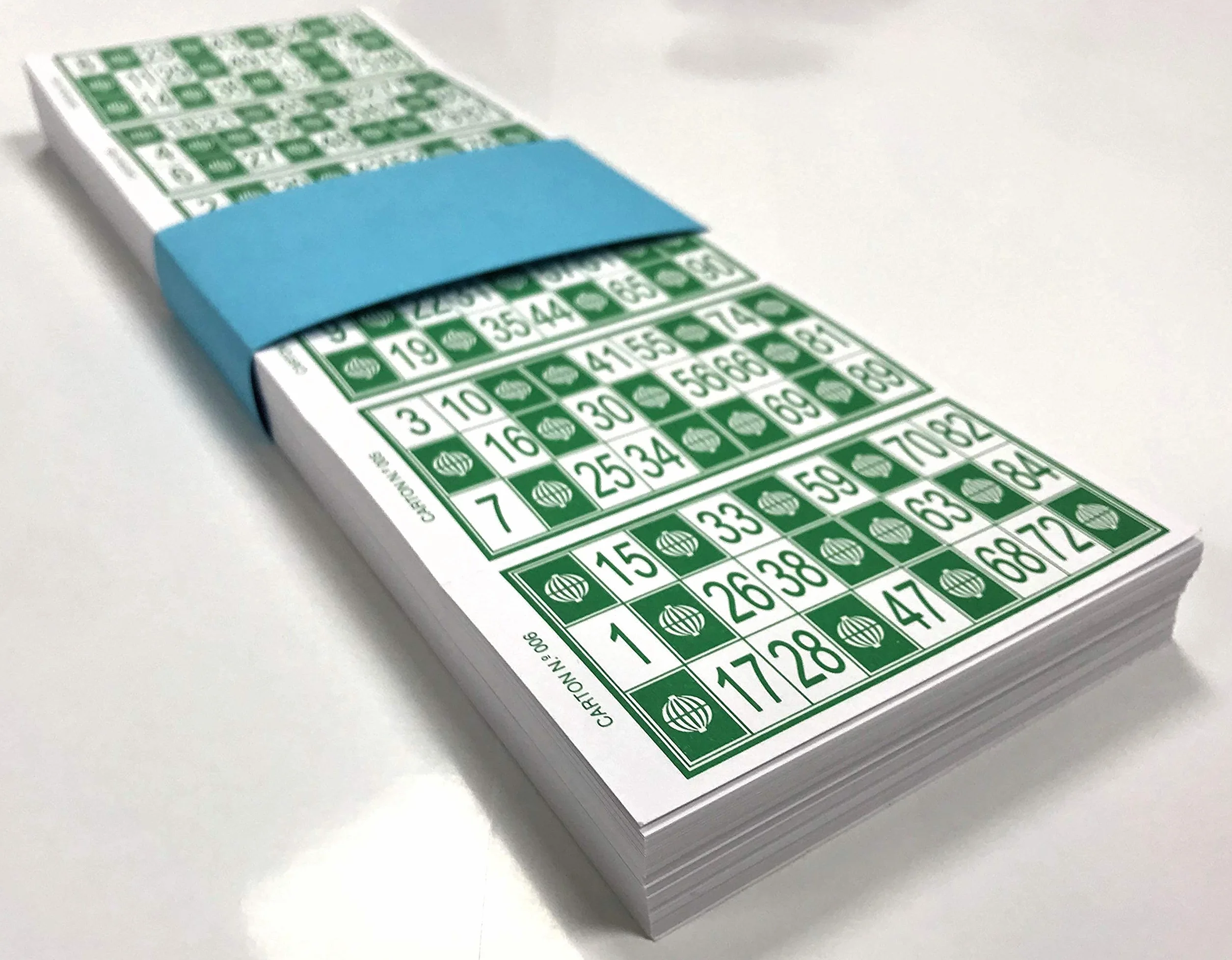 Genérico 600 Cartones para Bingo Tradicional De 90 Bolas (Verde)