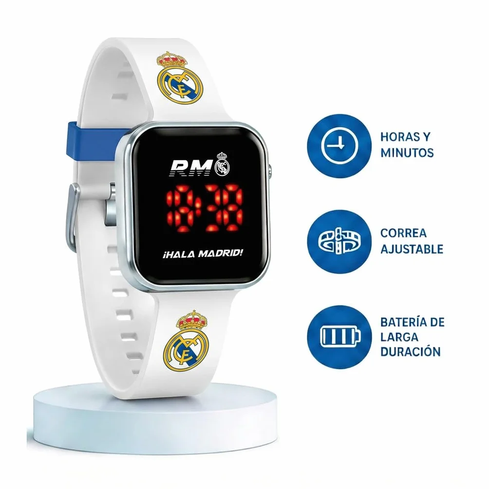 Reloj Digital LED para Niño y Niña con Personajes, Hora, Fecha y Correa Ajustable