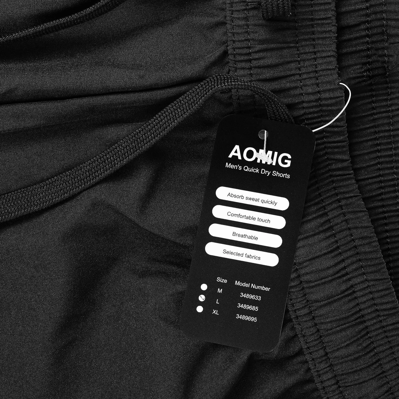 AOMIG Pantalones Cortos Deportivos de Secado Rápido para Hombre, Ligeros y Transpirables para Entrenamiento, Correr, Gimnasio