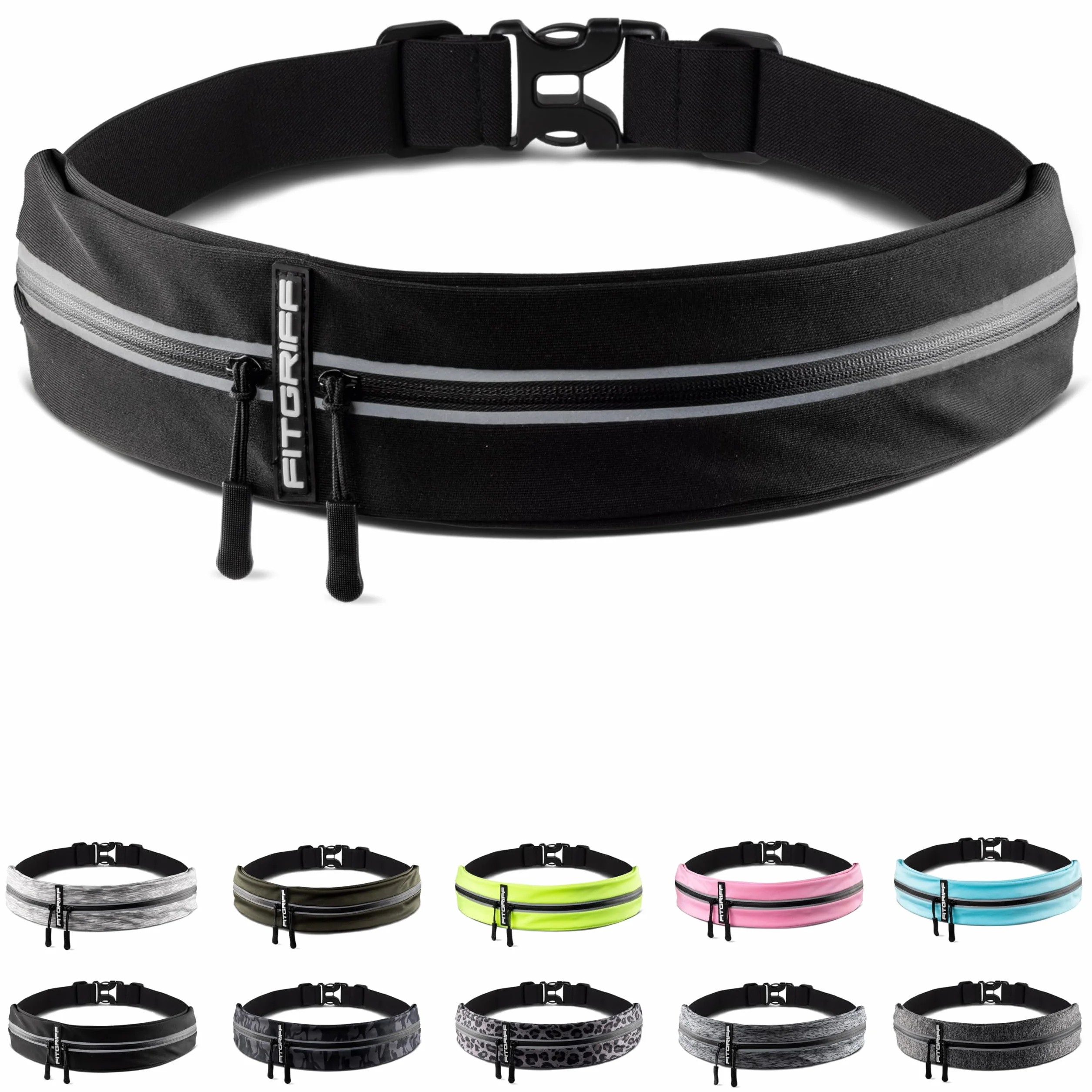 Fitgriff® Cinturón de Correr Impermeable Plegable para Teléfono, Mujeres y Hombres