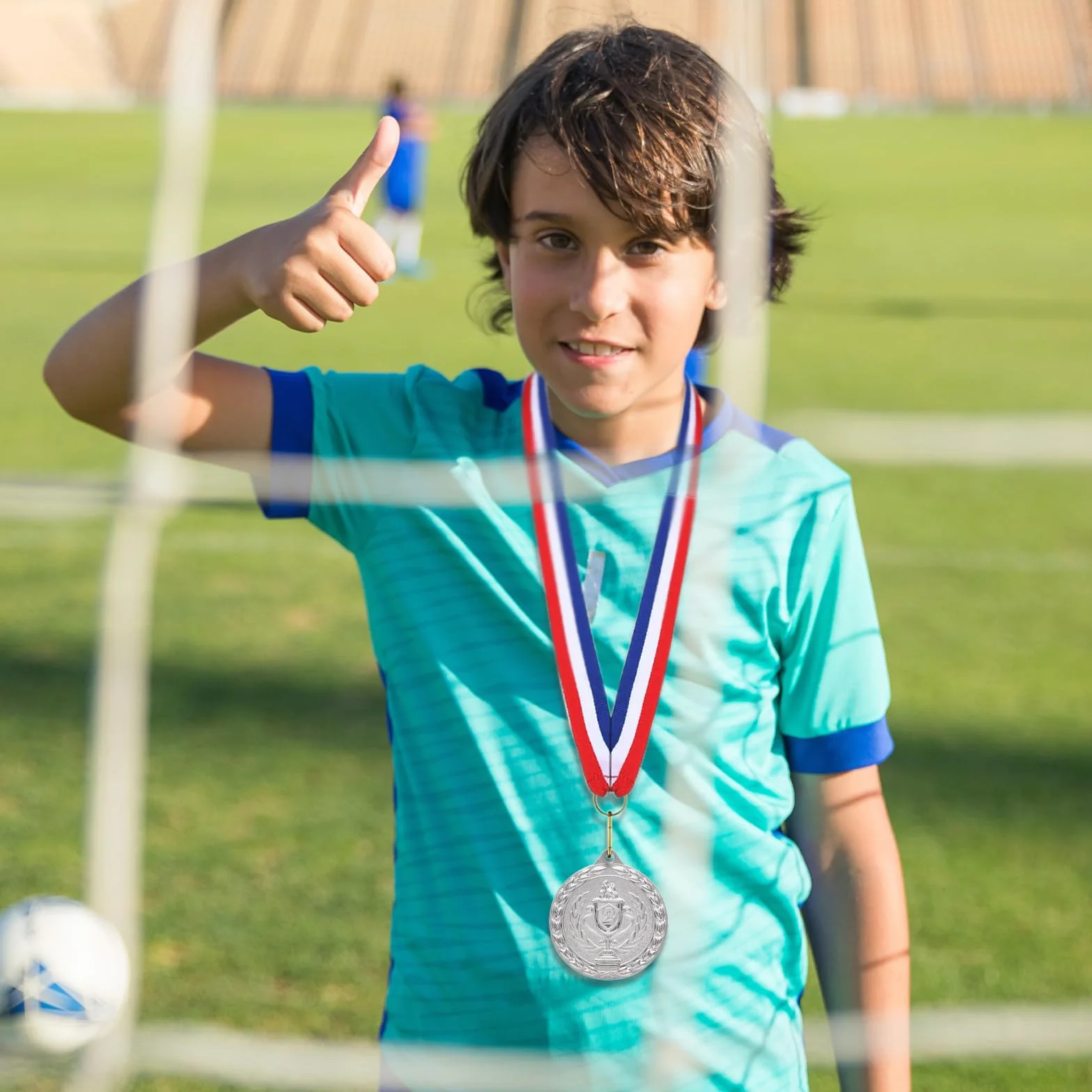 Juego de 12 Medallas de Metal Bronce Plateado Dorado para Niños y Adultos con Collar de Cinta para Premios Deportivos