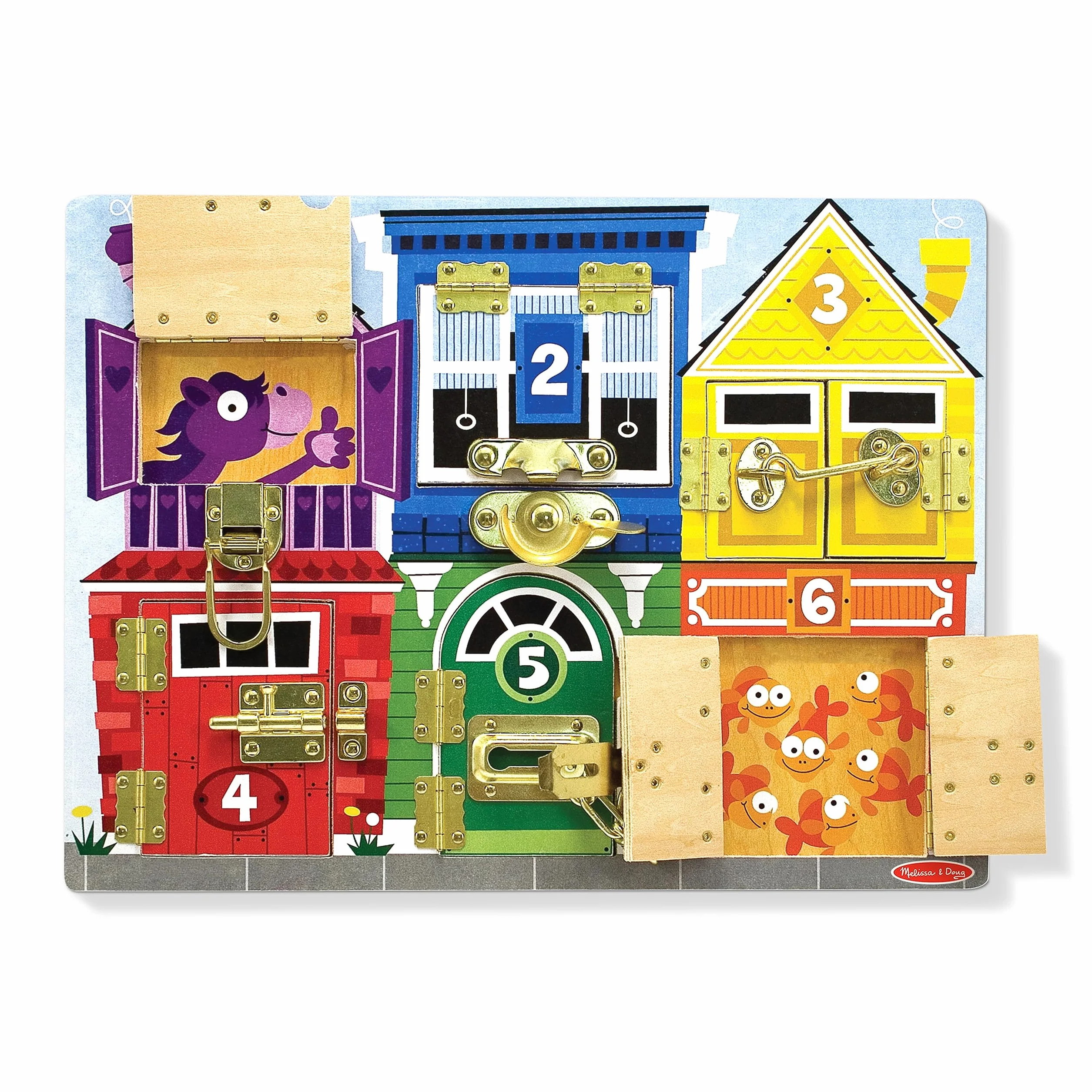 Melissa & Doug | Tablero De Pestillos | Juguetes de desarollo | 3+ Years
