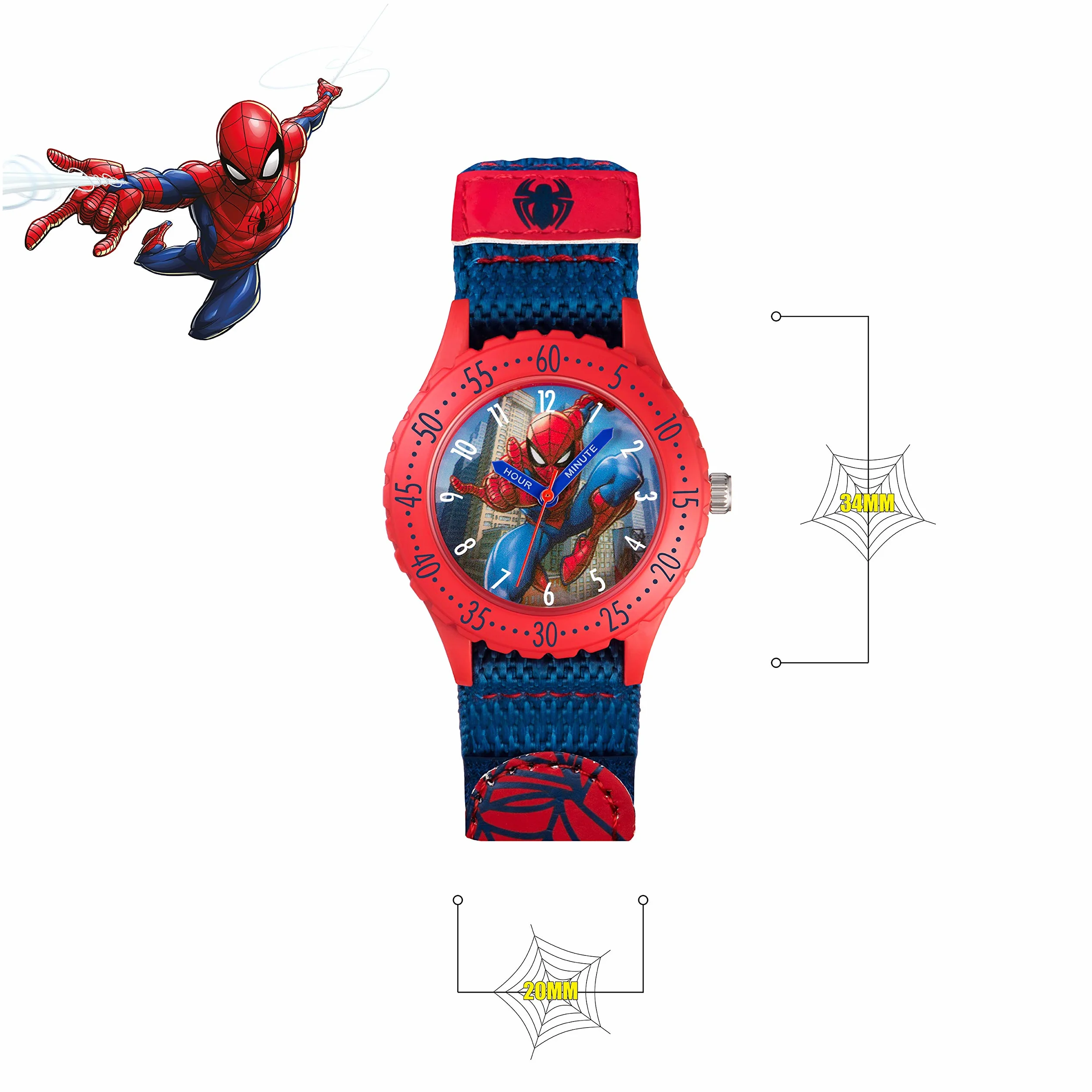 Spiderman SPD3495 Reloj analógico de Cuarzo para niños