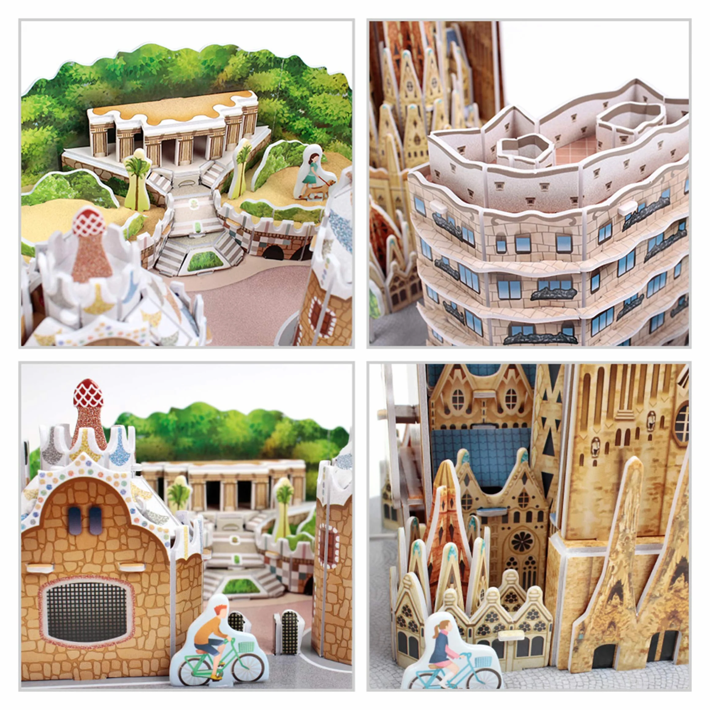 Puzzle 3D - Barcelona Cityline | Puzzle 3D Niños Y Adultos | Maquetas para Montar Y Construir | Puzzles 3D | Maquetas para Construir Adultos Y Niños | 186 Piezas | Regalo Niño 8 Años