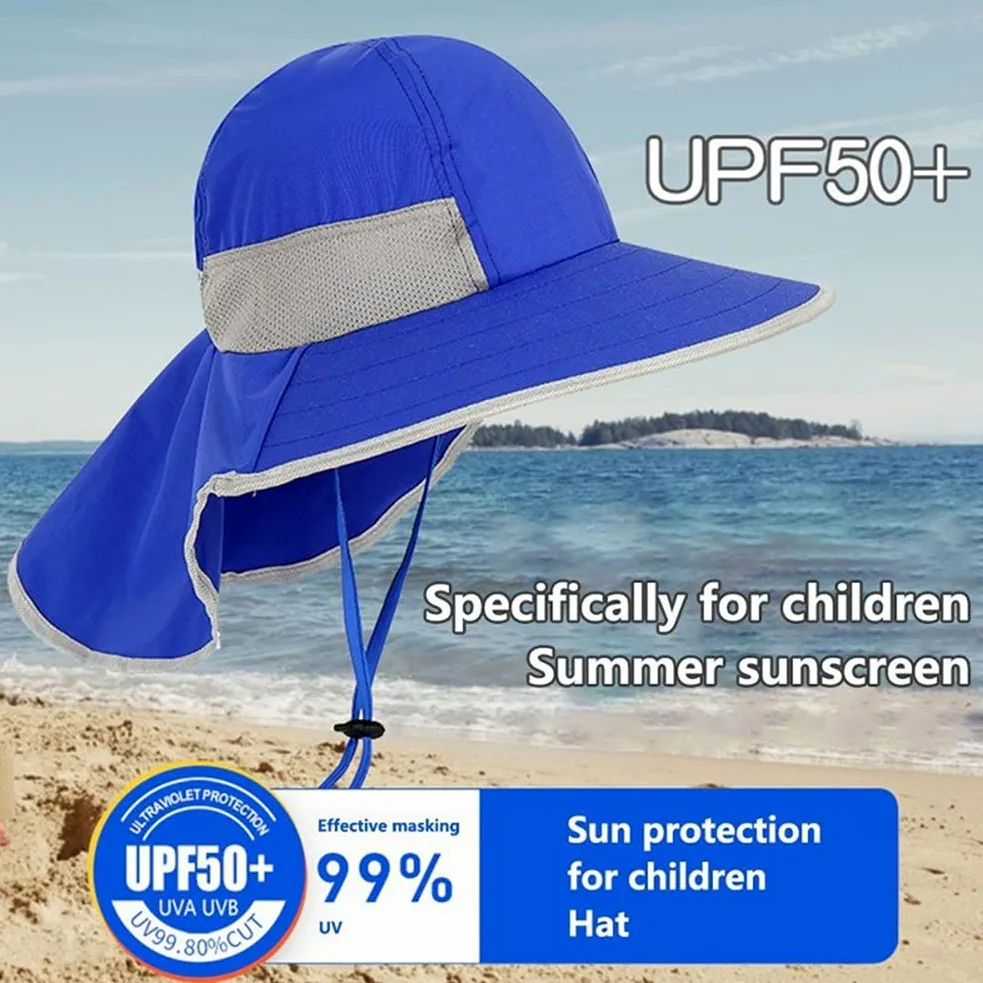 MRKU Sombrero de Sol de Verano de ala Ancha para niños, Gorra Tipo Cubo para la Playa, niñas, Viajes, Exteriores, Moda, Lindo Dinosaurio, niño, Casual