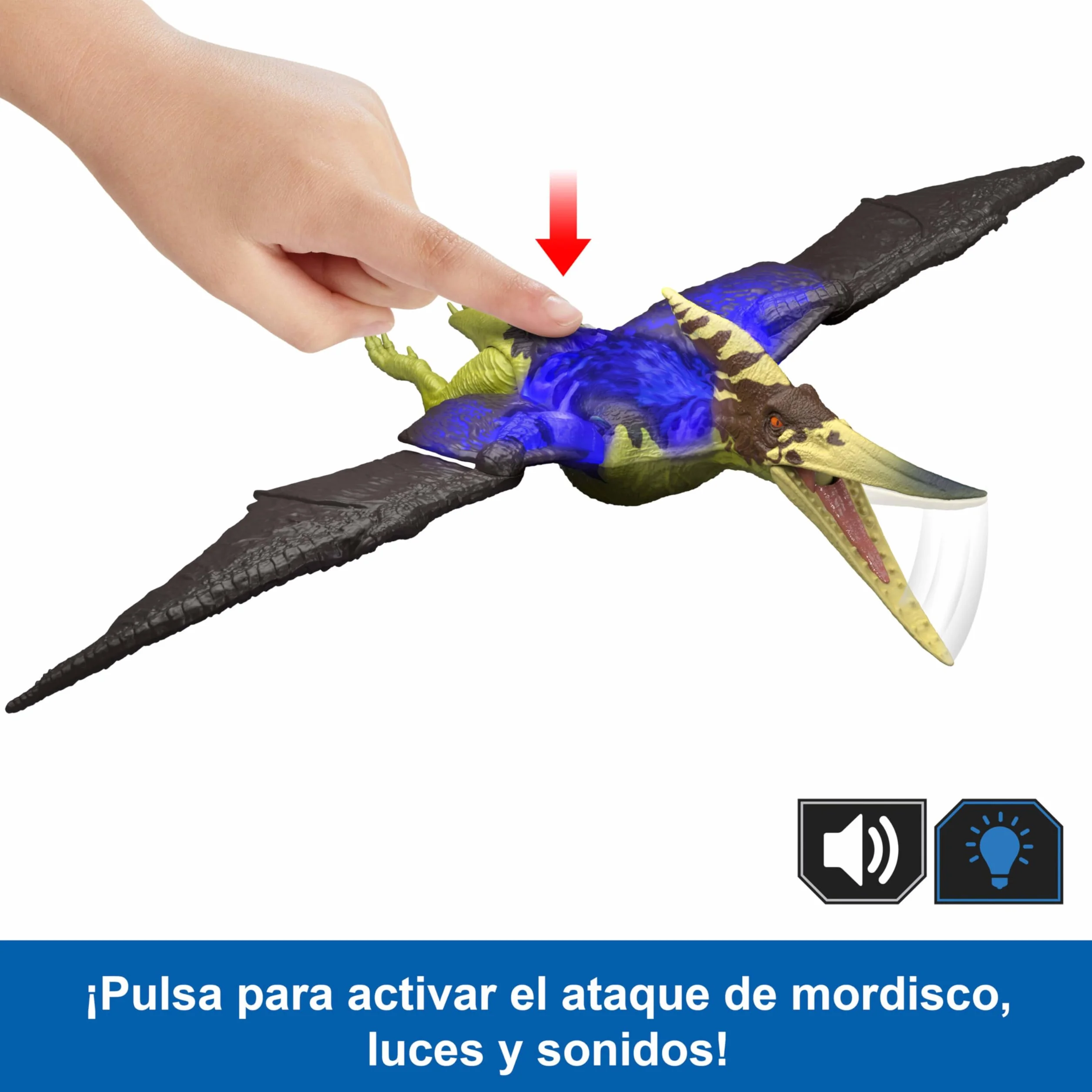 Mattel Jurassic World Rugido Salvaje Figuras de Dinosaurio con Ataque de Mordisco y Sonido, Juguete Articulado, JKL78