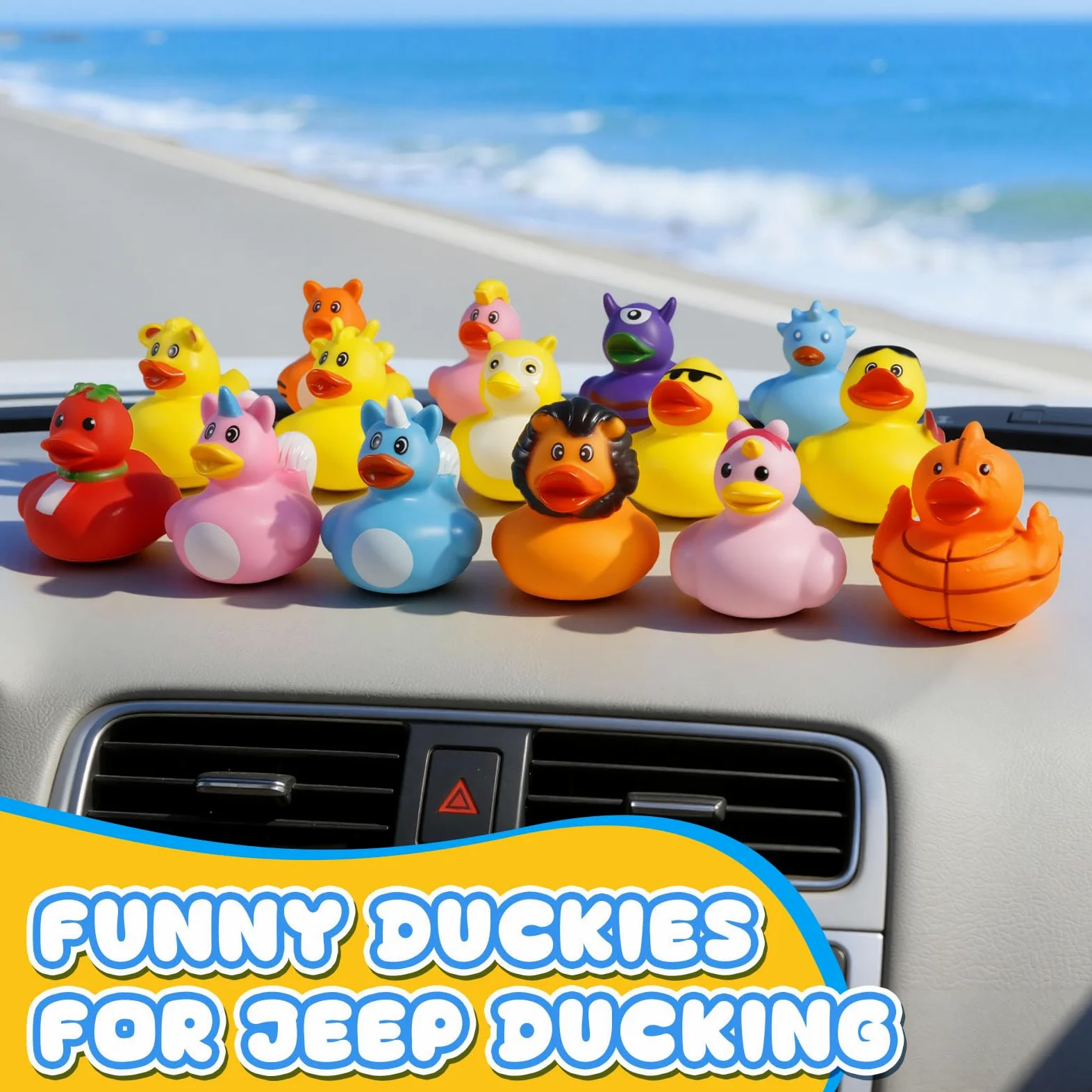 The Ultimate - Juego de juguetes para fiestas y baño: patos de goma de colores aleatorios en bolsa de malla para el baño del bebé, recuerdos de fiesta en la piscina y juegos divertidos para niños (200