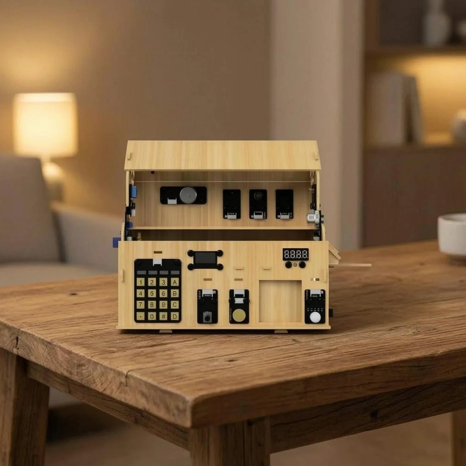 F Fityle Smart Home Entrenador Dispositivo Domótica Kit Programación Módulos Conectividad Teclado Pantalla Conjunto Didáctico para Interacción de Módulos