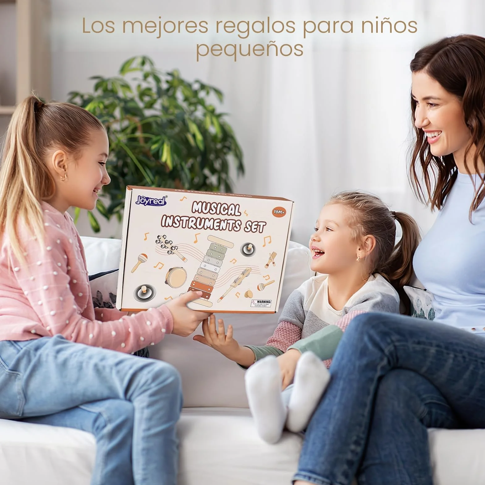 Instrumentos Musicales para Niños Pequeños - Juguetes Musicales de Madera Montessori para Niños de 18M+ a 3 Años, Juguetes de Instrumentos para Niños De Navidad Y Cumpleaños para Niños de18M-3-5