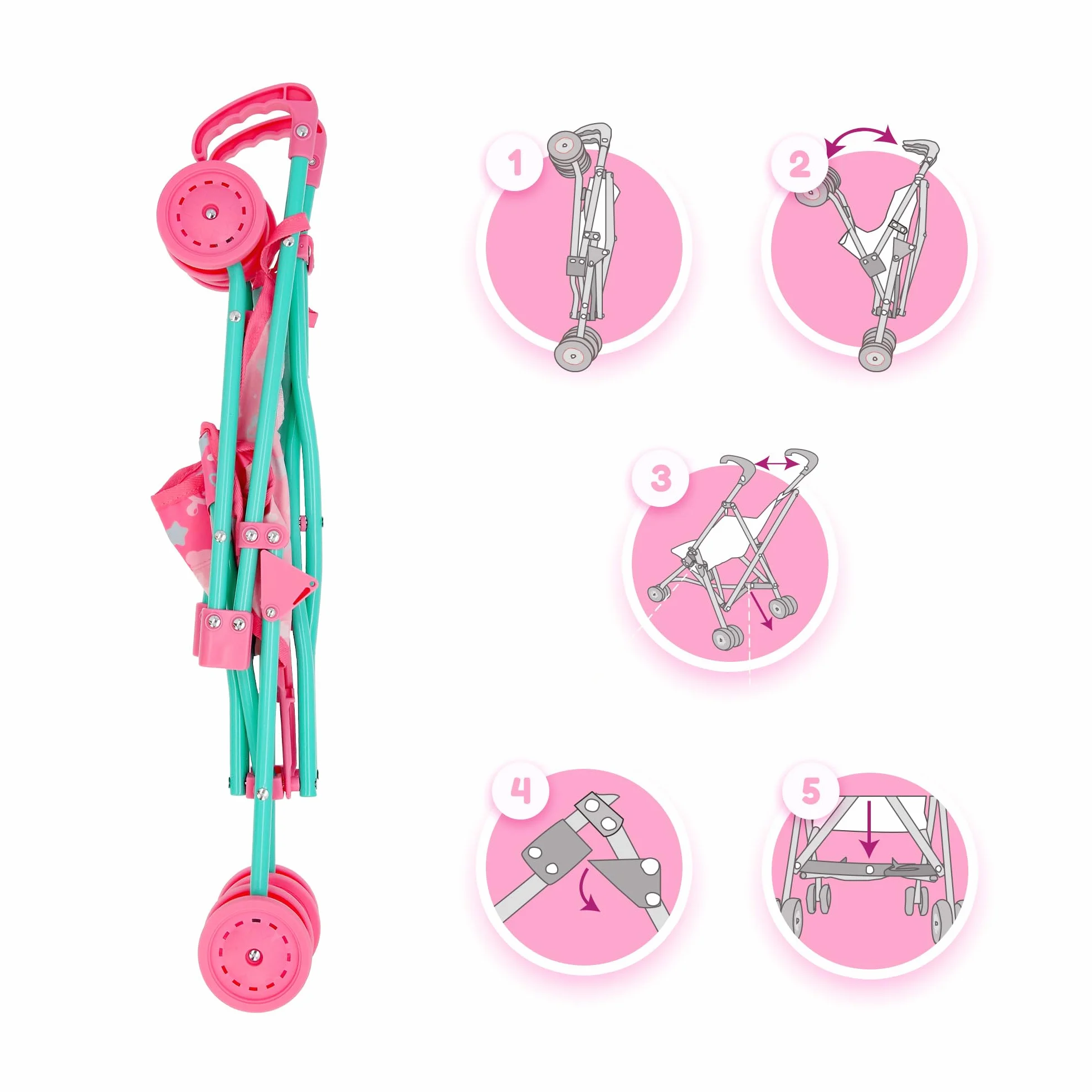 BEBÉS LLORONES Sillita de paseo | Accesorio muñeca para llevar de paseo a tu bebé llorón preferido