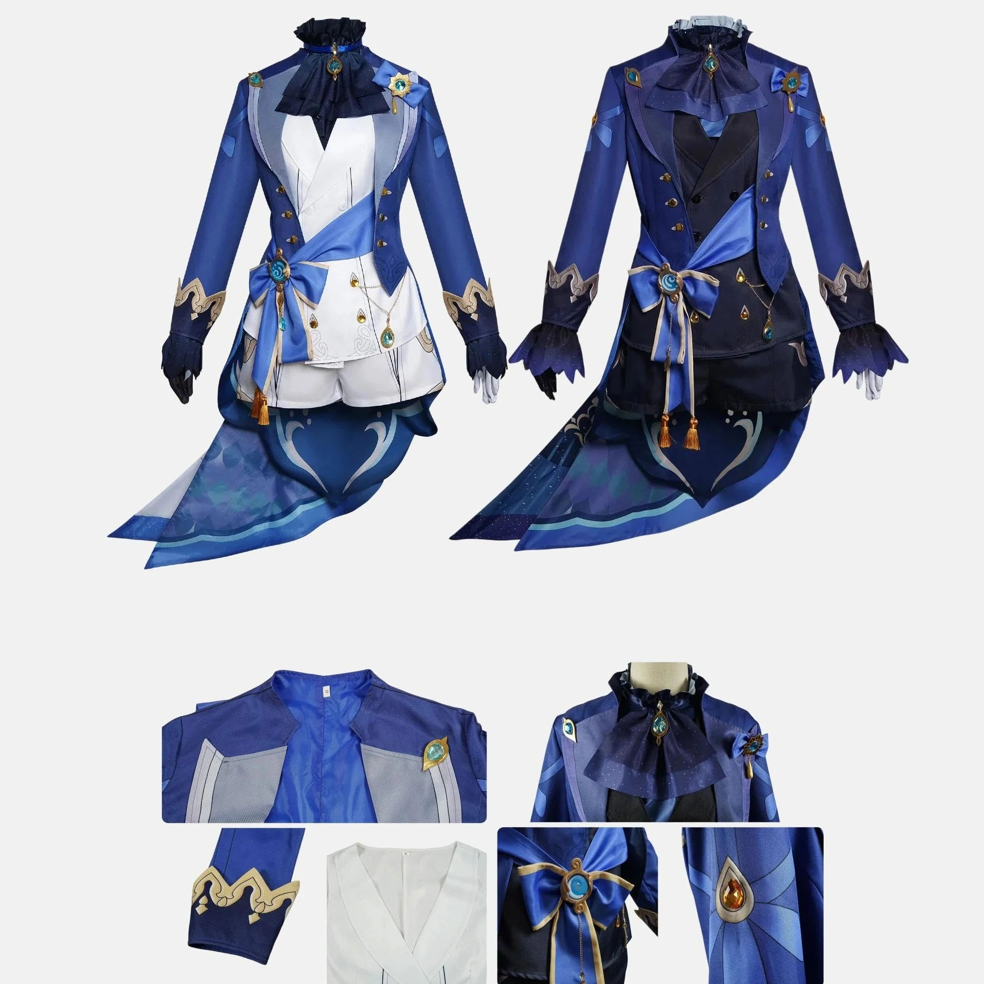 Disfraz de Halloween para Adultos, Conjunto Completo de Cosplay Juego de Rol Carnaval – Estilo Furina