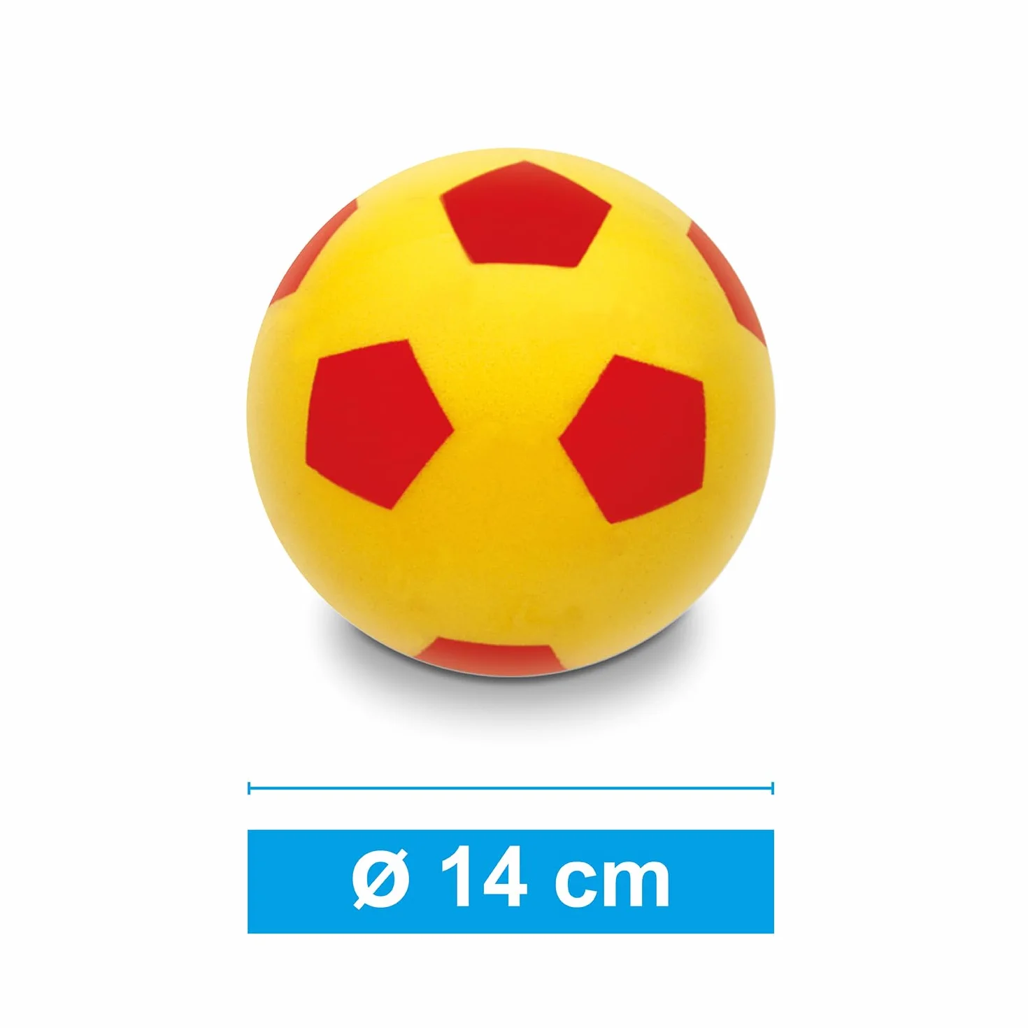 Mondo Toys - SOFT BALL 140 - Pelota esponja diámetro 14 cm - 1 pelota en esponja suave - colores variados - 07851