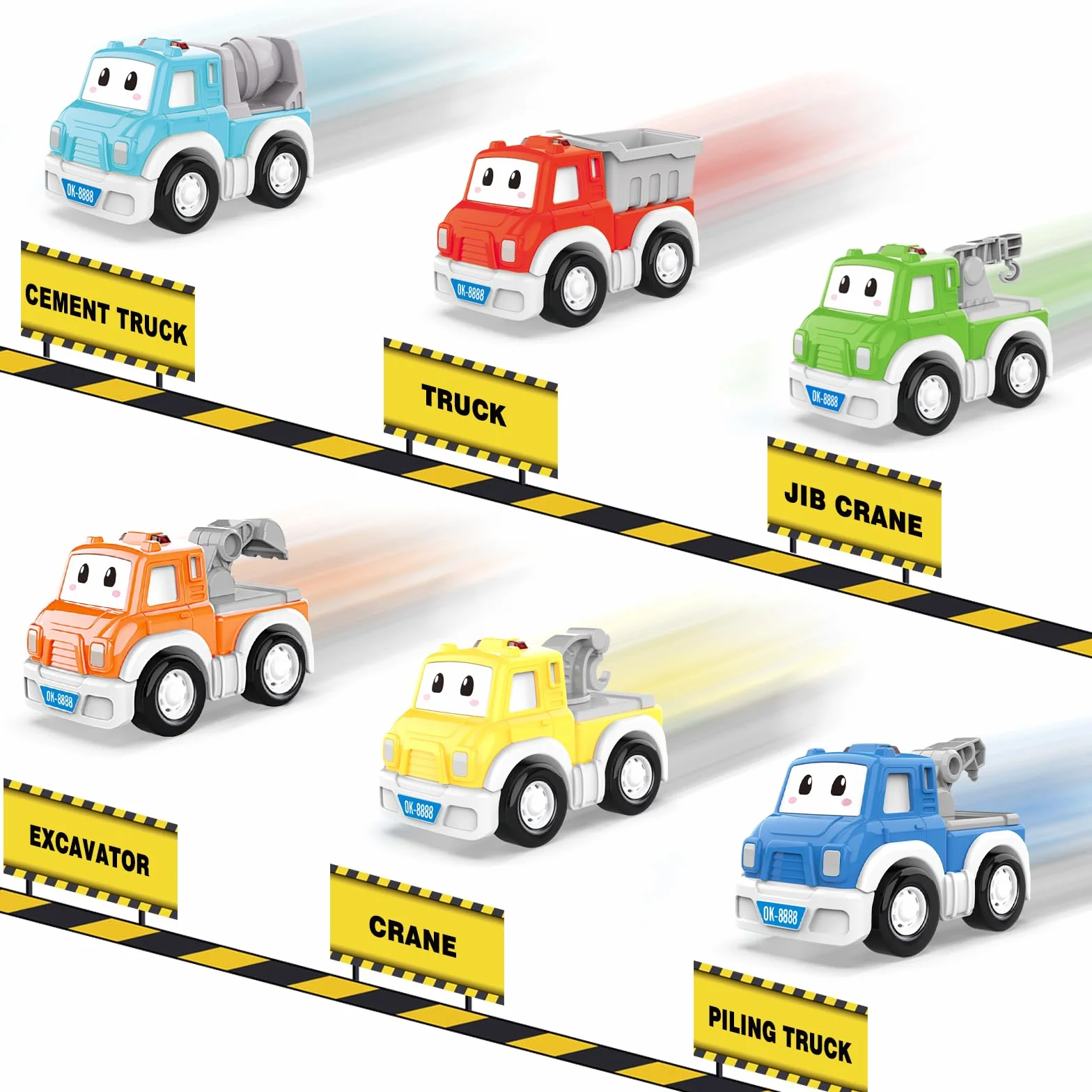 Camión de Juguetes - 7 en 1 Transportador Coches con Luces y Sonidos - Regalo para Niños 1-4 Años