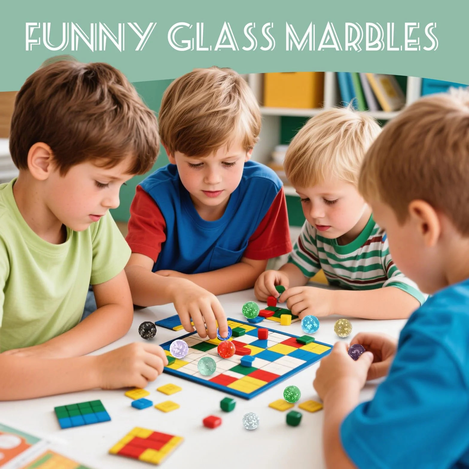 40 Canicas de Vidrio, 16mm Canicas Que Brillan en la Oscuridad, Diez Colores, Adecuado para Juegos Infantiles con canicas