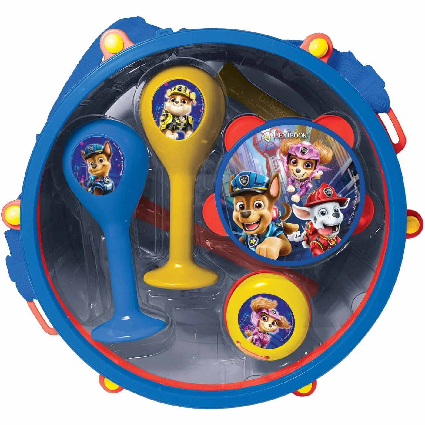 Lexibook Patrulla Canina Chase Marshall Juguete Musica, 7 Instrumentos Tambor, Maracas, Castañeta, Armónica, Grabadora, Trompeta, Pandereta, K360PALXB