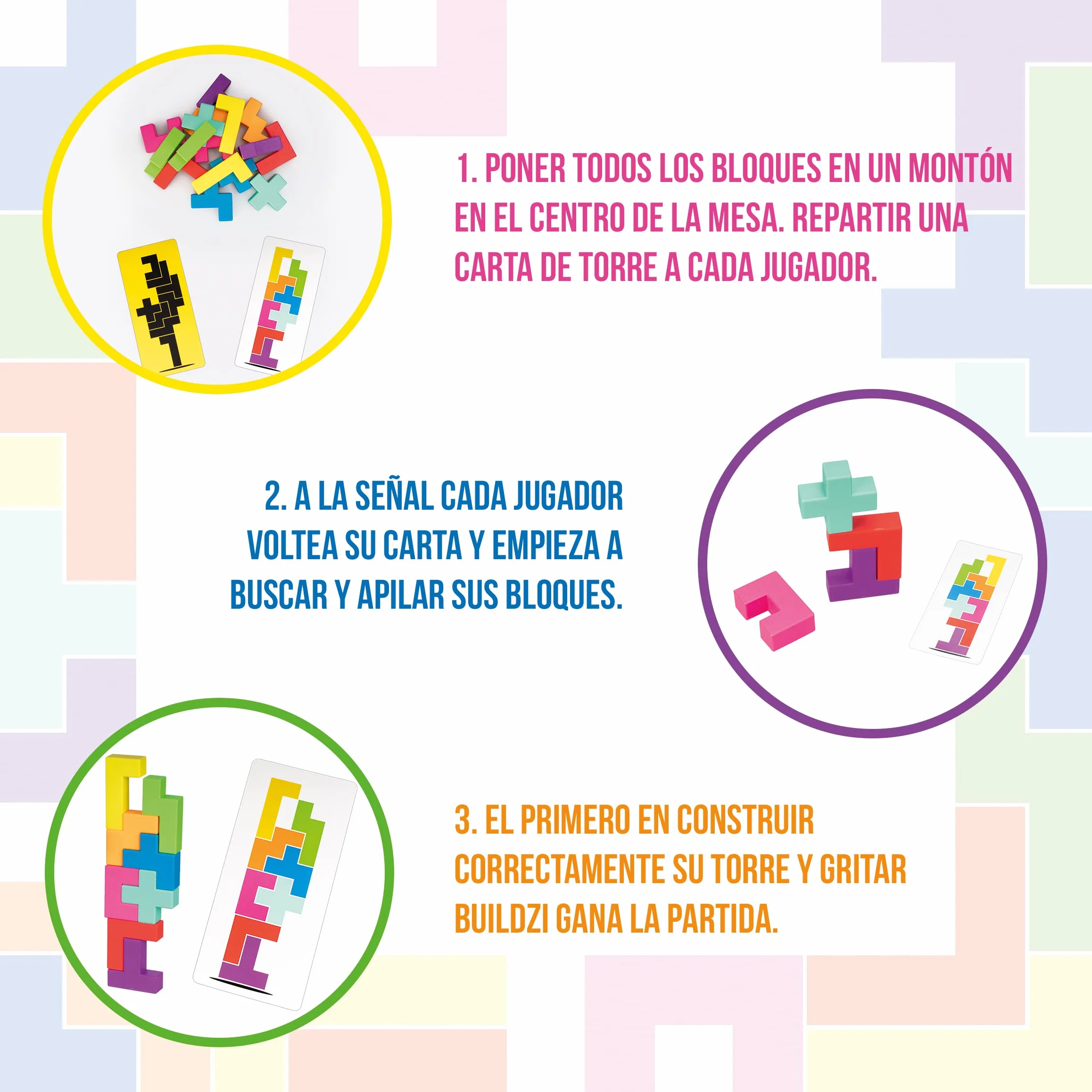 Ludilo - Buildzi | Rompecabezas Niños Y Rompecabezas Adultos | Juegos De Mesa Niños De 2 Jugadores | Juego De Mesa 6 Años O Más | Juegos 6 Años O Más | 7 Modos De Juego