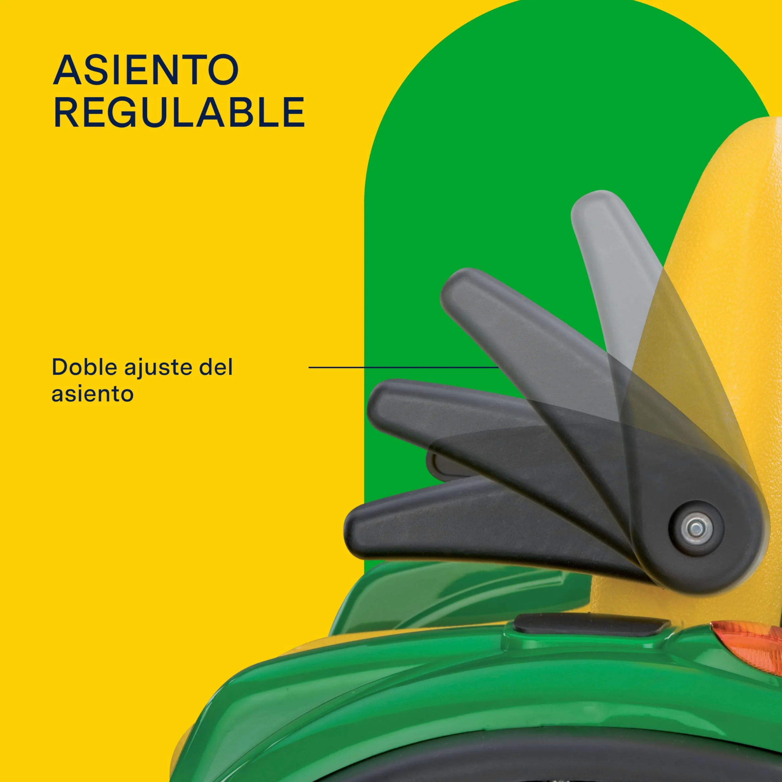 Peg John Deere Ground Loader Tractor Eléctrico Montable para Niños 3+ Años con Batería Recargable 12V, Radio FM y Pala Delantera Funcional