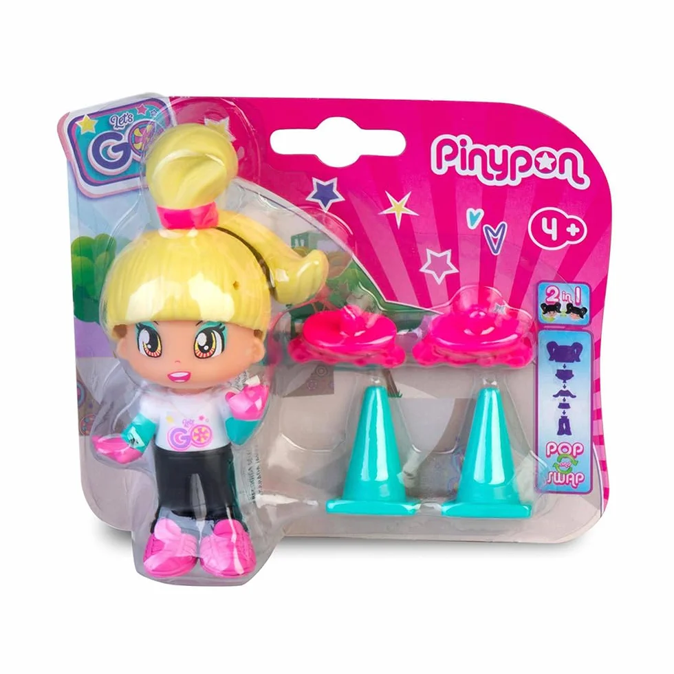 Famosa-Pinypon Let's Go-Monopatín y Patines (PNY30000)