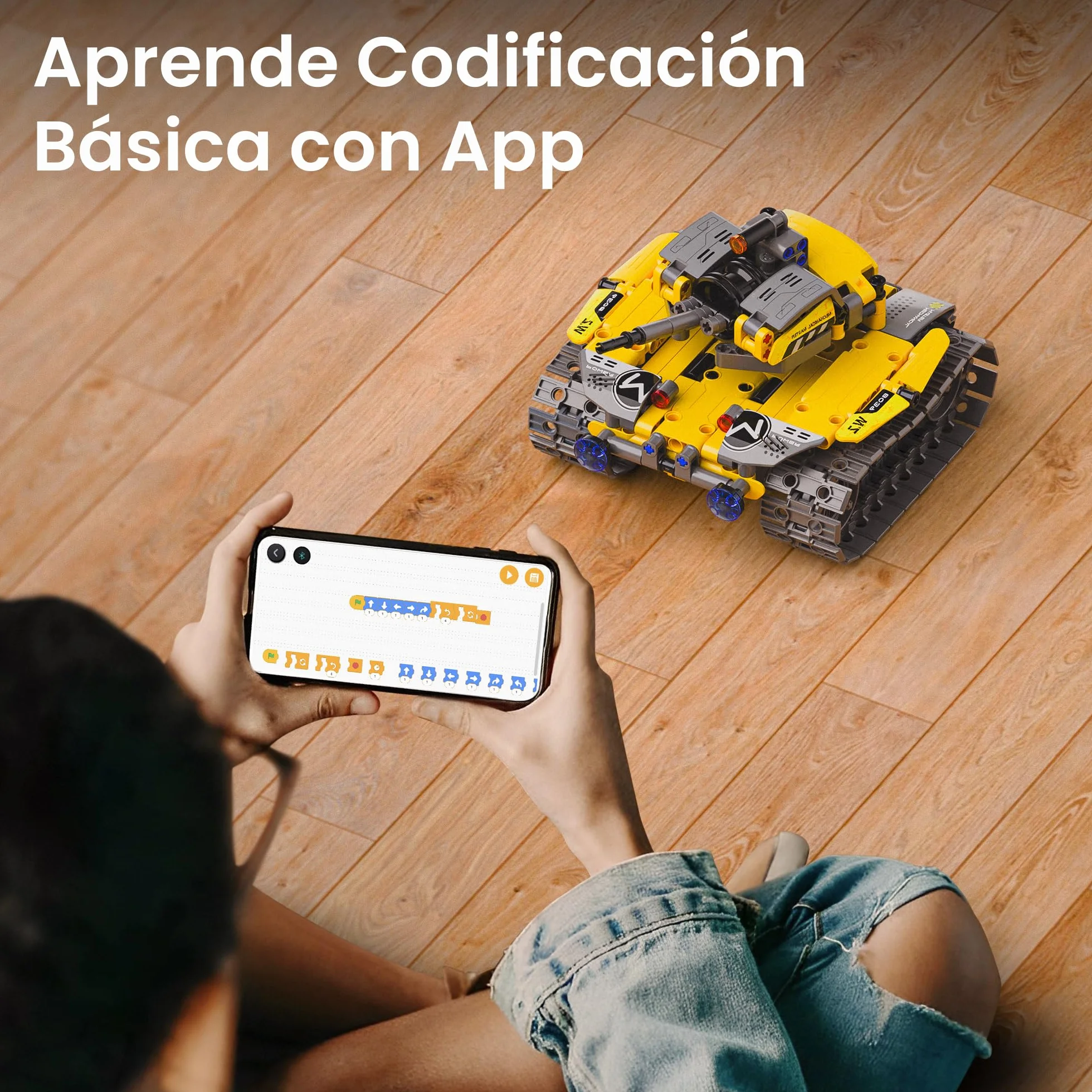 Sillbird 5 en 1 Kit de construcción de Robots con Mando a Distancia Stem Regalos para niños de 8-13 años, Codificación Juguetes Robóticos para Niños Cumpleaños（488 Piezas）