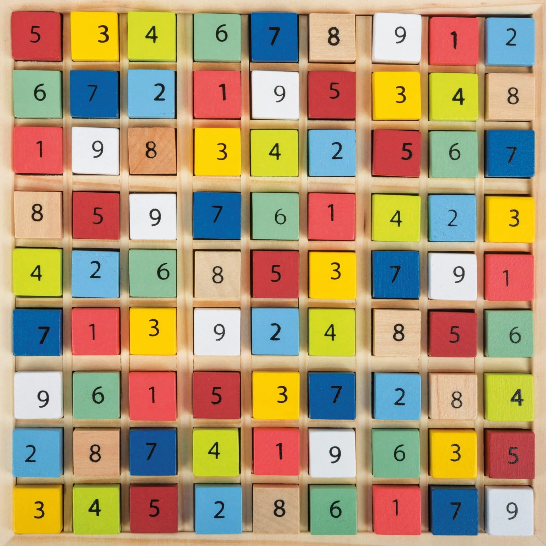 Sudoku Educate Madera Cubos Numéricos Entrena Comprensión Números