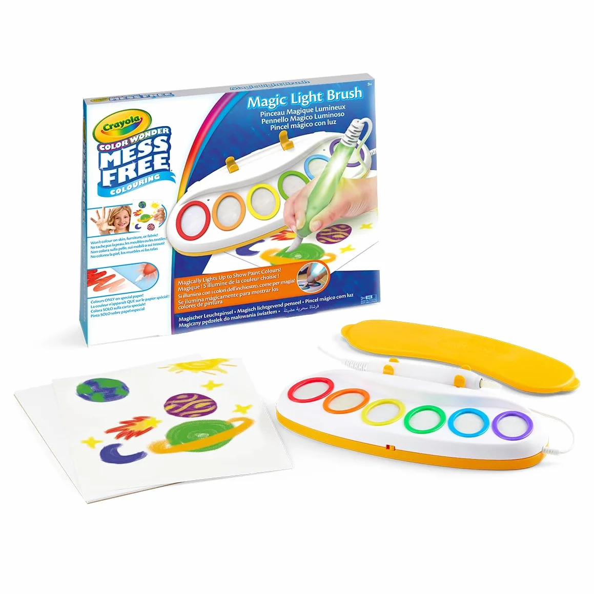 CRAYOLA Color Wonder Magic Light Brush, para Pintar sin Manchas, Idea de Regalo para niños a Partir de 3 años, Versión Internacional, 75-7131