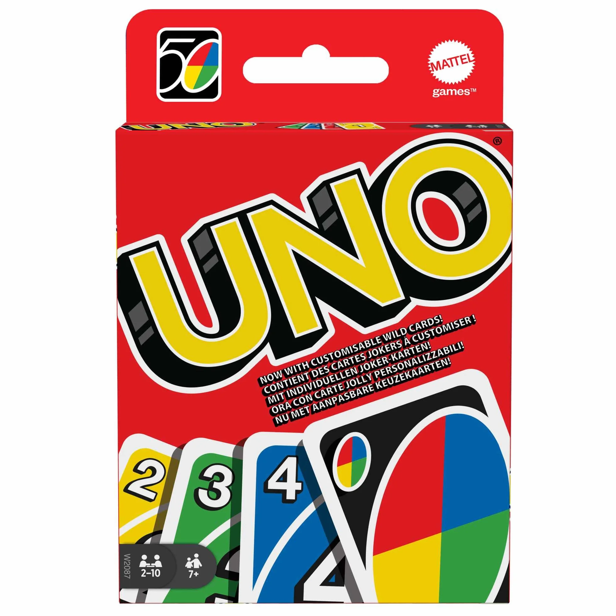 Mattel Games UNO Original Juego de Cartas Familiar Clásico 112 Cartas 2-10 Jugadores 7+ Años