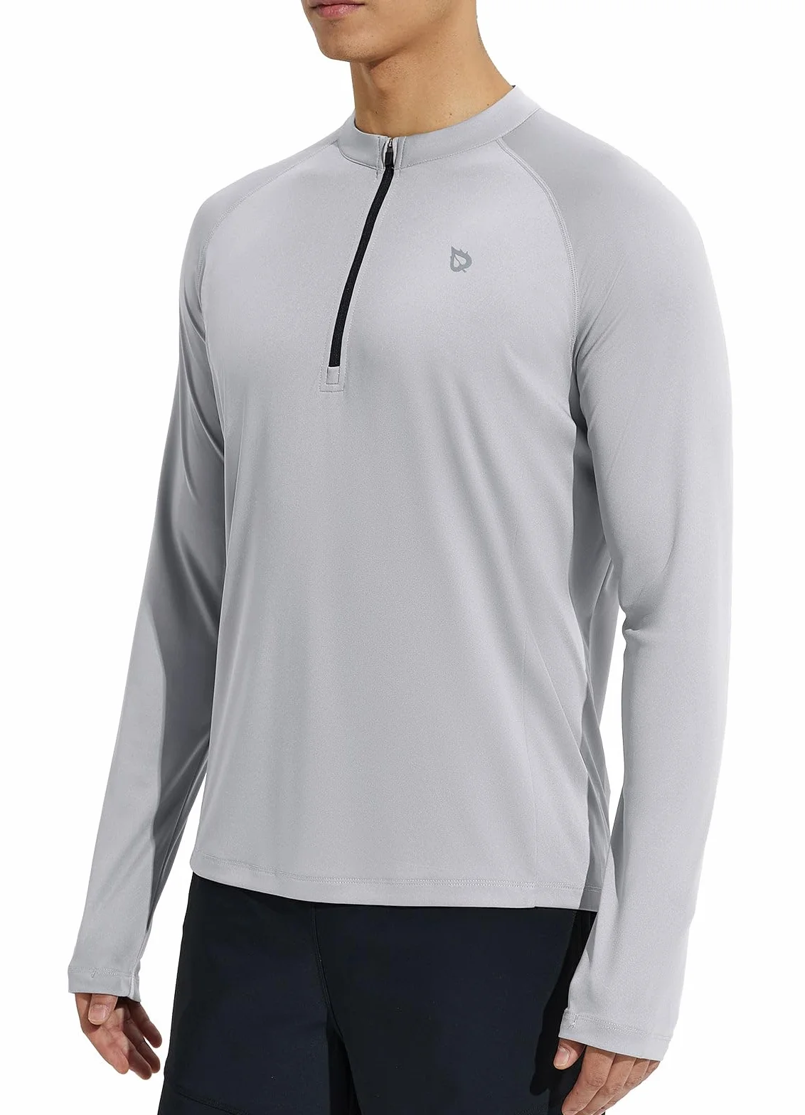 BALEAF Camisas UPF 50+ protección solar UV manga larga sudadera con capucha cremallera 1/4