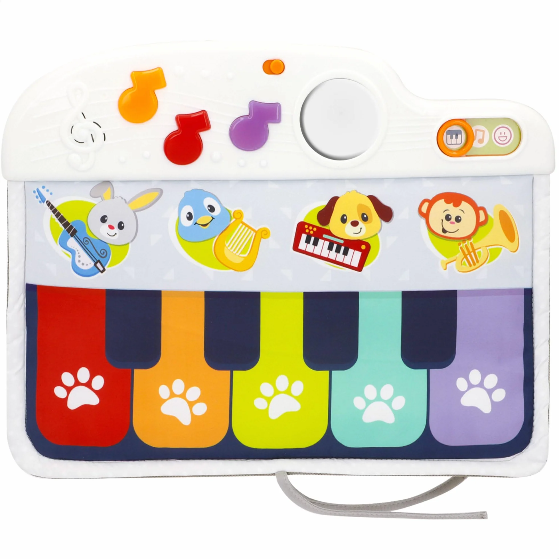 Winfun 46878 - Piano para bebés con luz y melodías para la cuna / Mi primer piano, juguete para bebes a partir de 0+, se toca con pataditas / Regalo bebé, Instrumentos musicales bebe