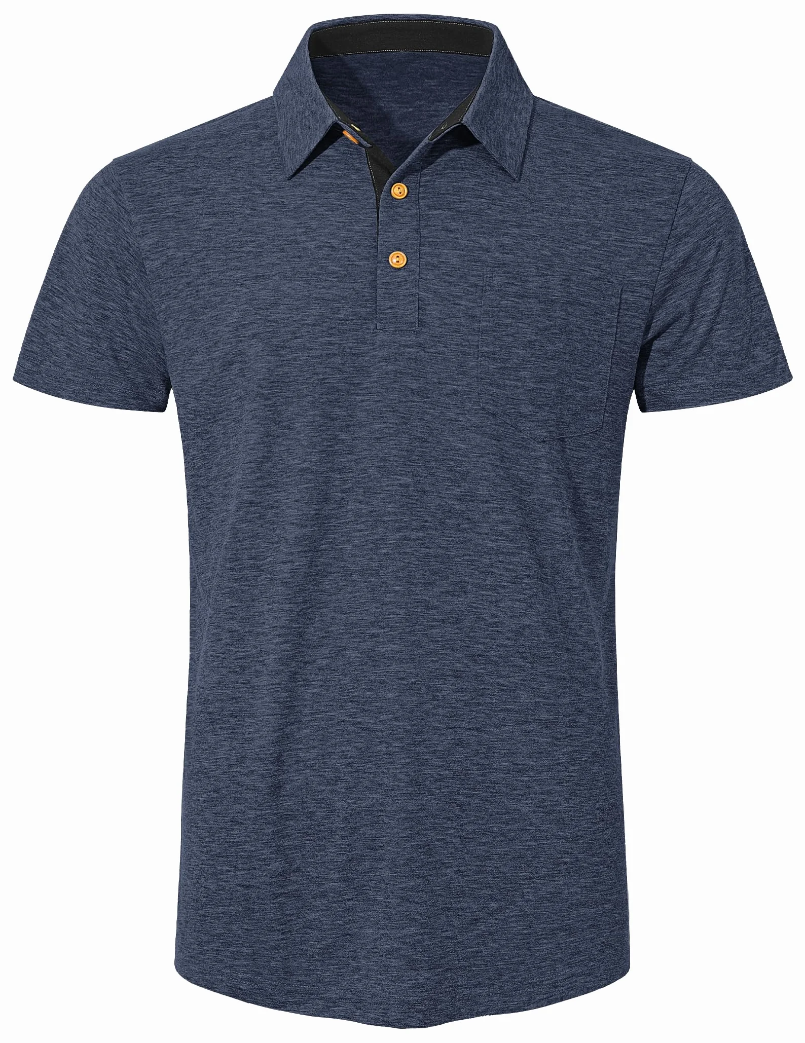 TARAINYA Polo Hombre Manga Corta Algodón Camisetas Verano con Bolsillo Pecho M-4XL