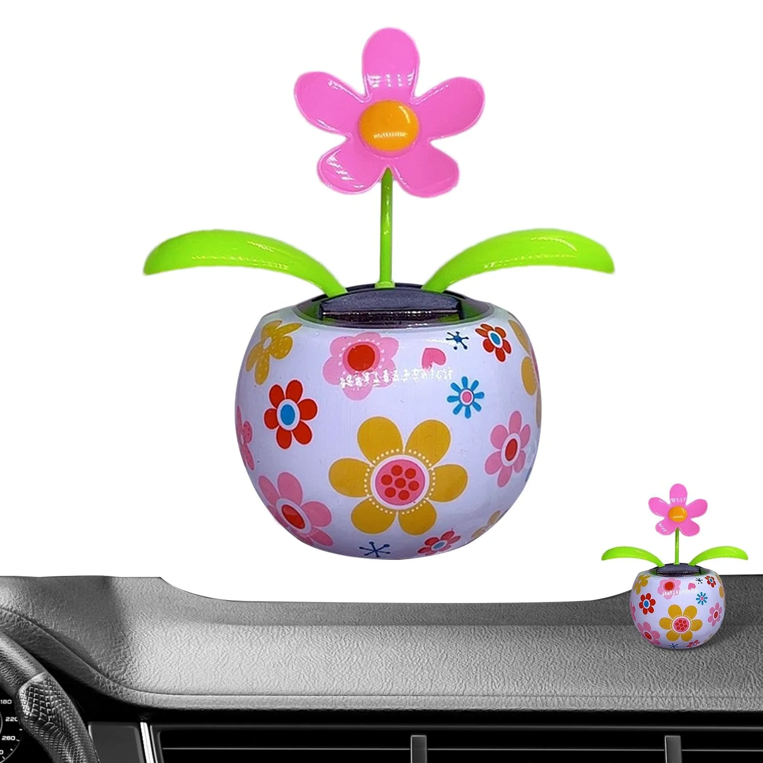 Flor de Baile con energía Solar, Novedad Adorno de Flor de Baile Solar, Cabeza temblorosa, Juguetes solares de Baile, de Bailarina Animada oscilante para decoración de Escritorio de