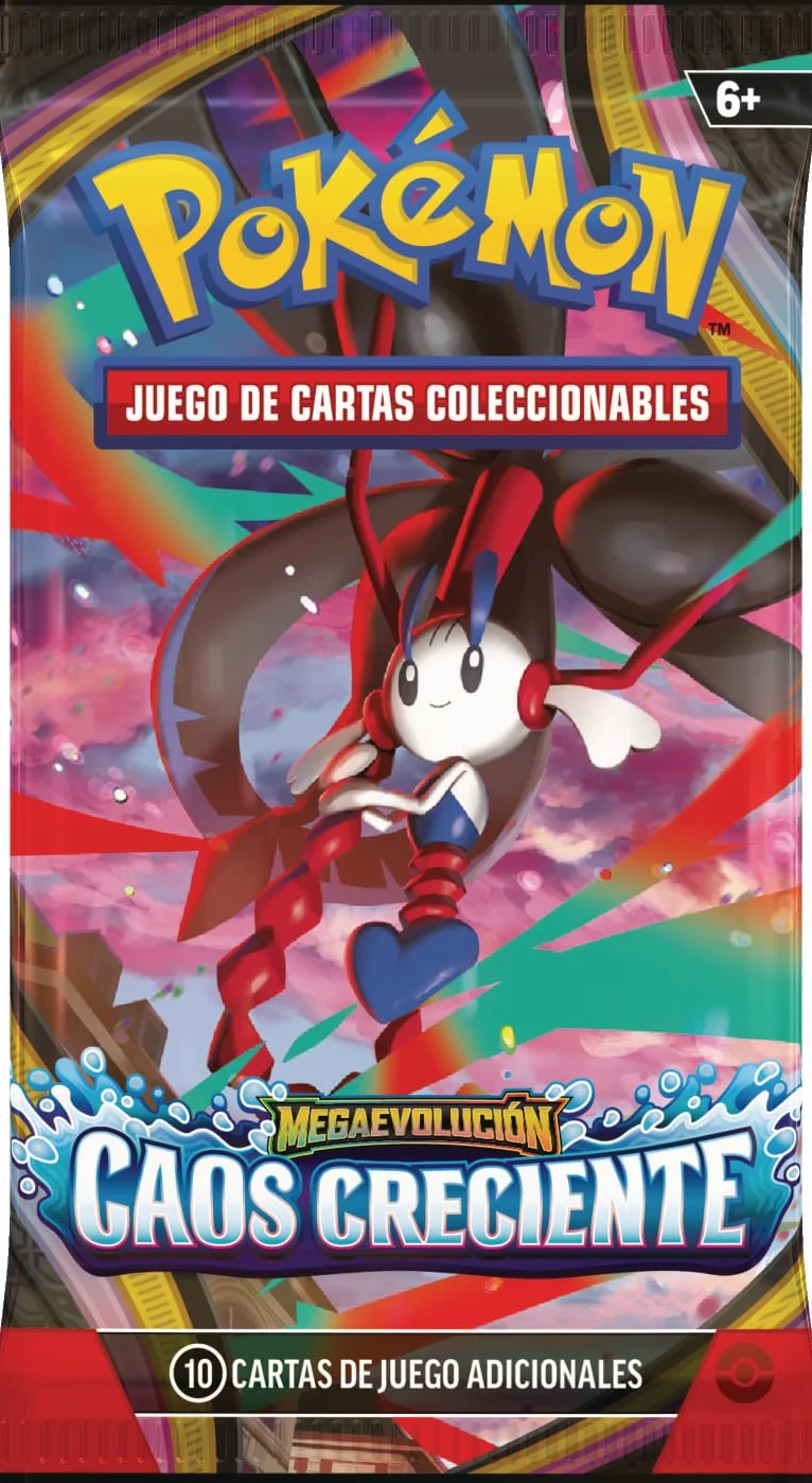 Pokémon Megaevolución-Caos Creciente Lote 6 Sobres Mejora