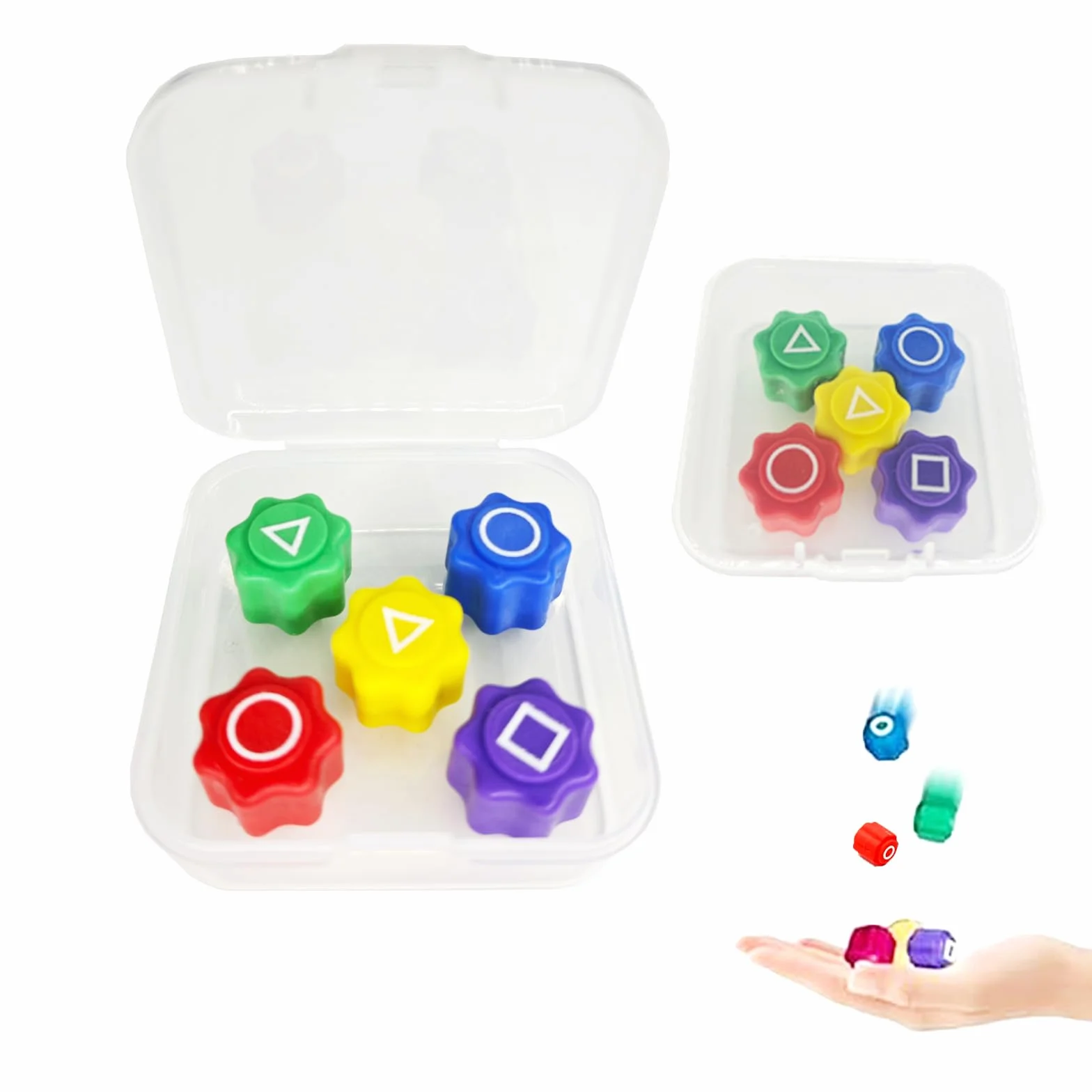 Juego Gonggi, Guijarros de Piedra para Coordinación (5Pcs + 1caja)