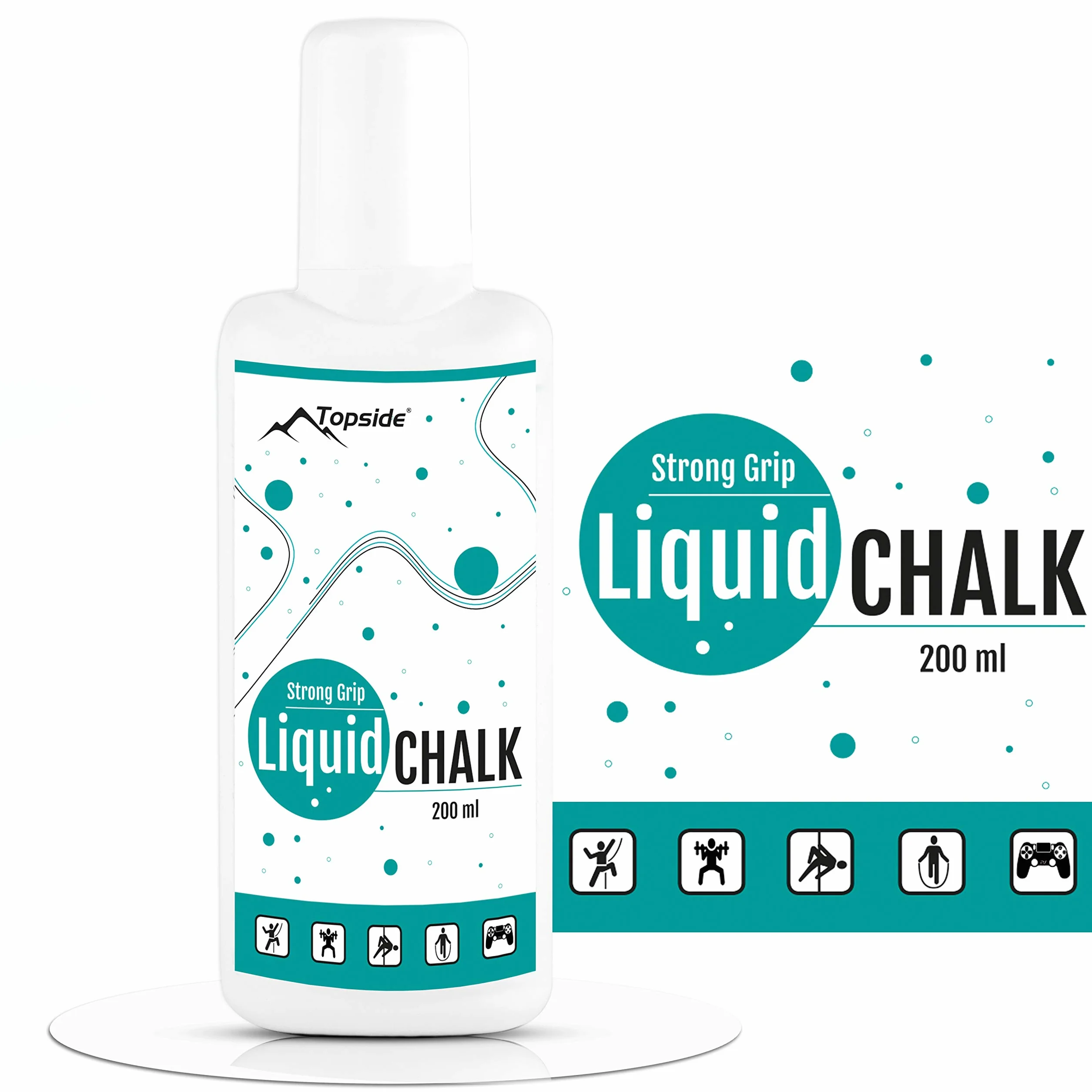 TOPSIDE® Magnesio Líquido 200 ml Liquid Chalk – Mejor Agarre para Escalada