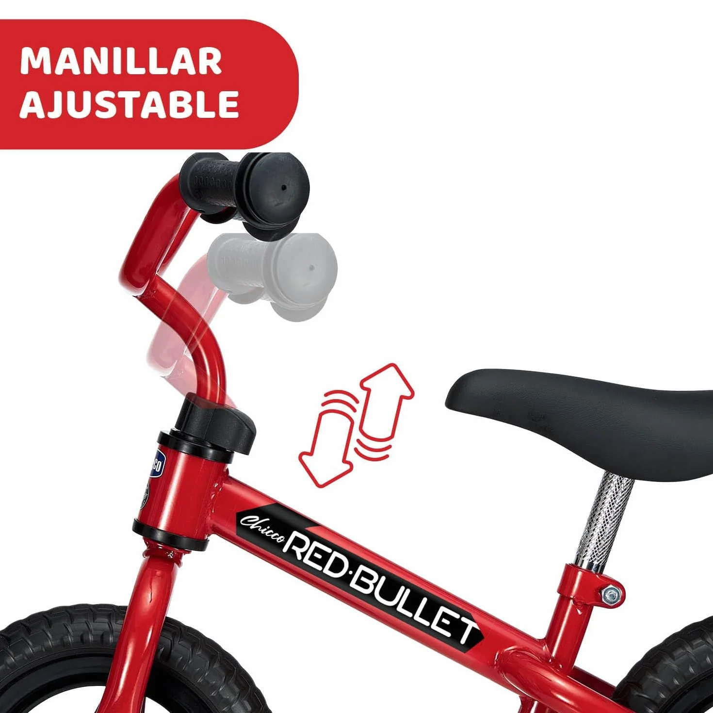 Chicco Bicicleta Niño 2 años, Bicicleta Sin Pedales, 2-5 Años, hasta 25 kg, Bici Sin Pedales, para Aprender a Mantener el Equilibrio, Manillar y Sillín Ajustables, Juguetes, Regalo Niño 2 años, Rojo