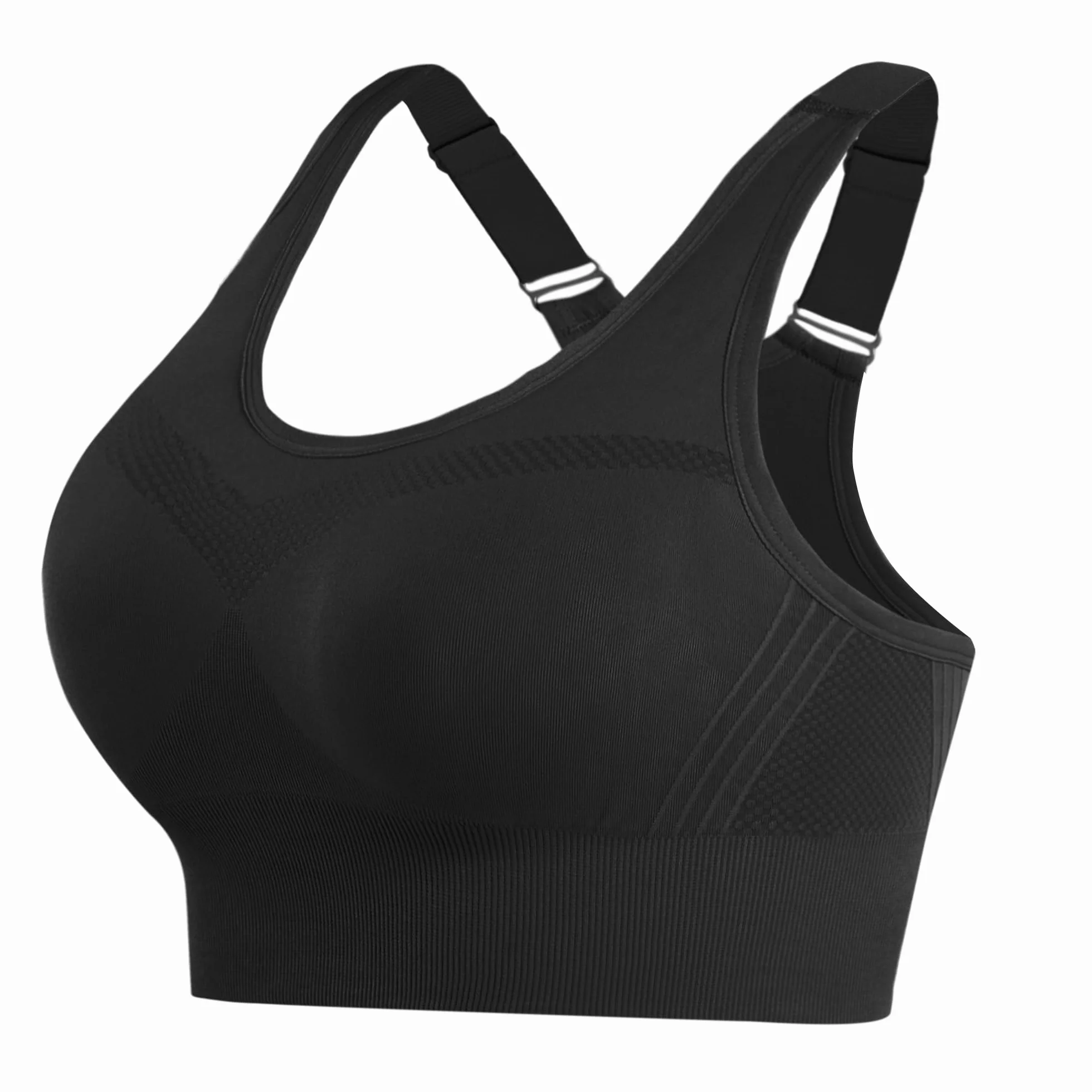 Litherday Sujetador Deportivo Mujer Alto Impacto sin Aros con Almohadillas Extraíbles Push Up para Yoga Running Fitness Tallas S-XXL