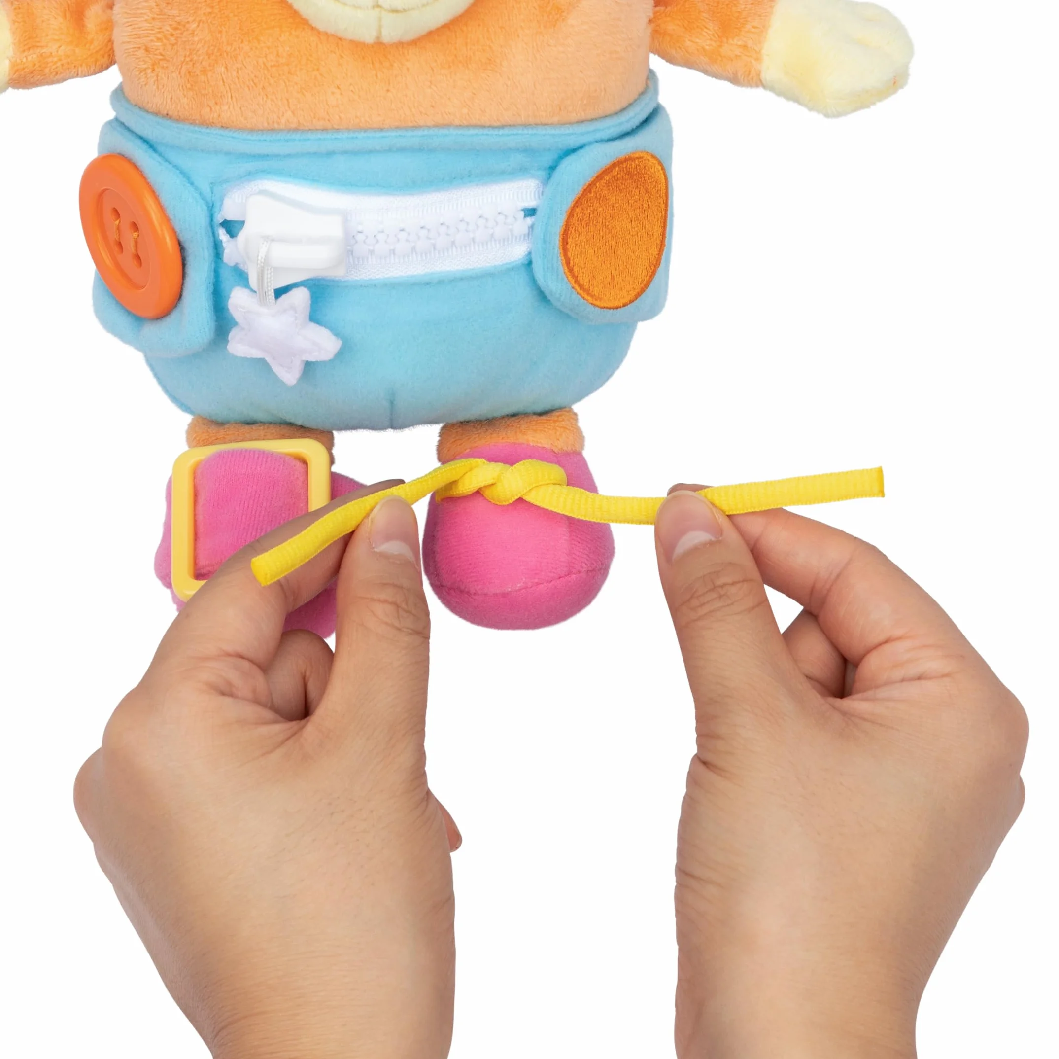 Bluey Bingo Bebé para Vestir y Jugar: Practica Las Habilidades motoras Finas vistiendo a Bingo Bebé, un Peluche Supersuave de 25,4 cm con Botones, Cremallera, Hebilla y Cordones