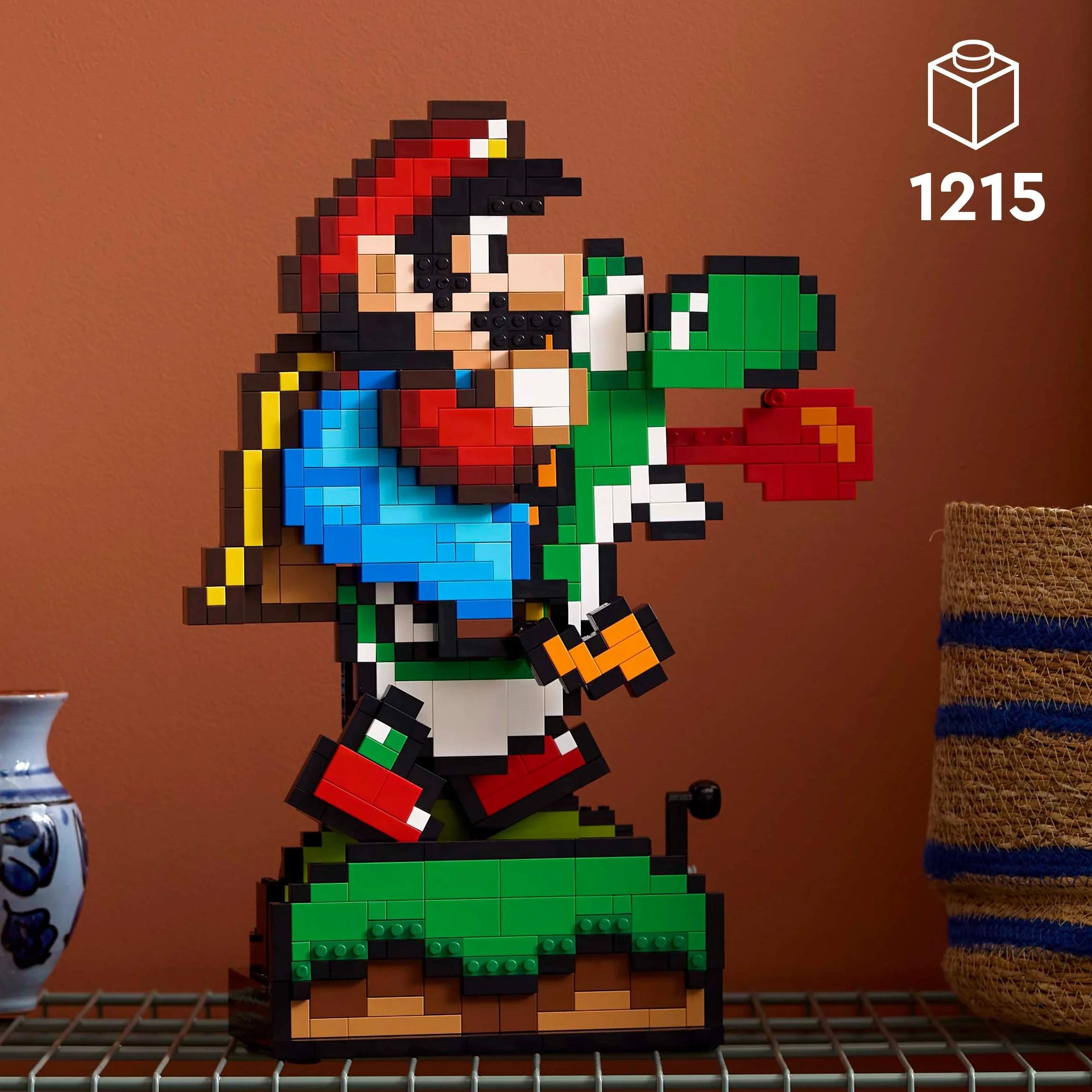 LEGO Super Mario World: Mario y Yoshi Kit de Maquetas para Adultos para Colección de Nintendo, Figuras Pixeladas, Regalo para Hombres y Mujeres, Decoración del Hogar y la Oficina 71438